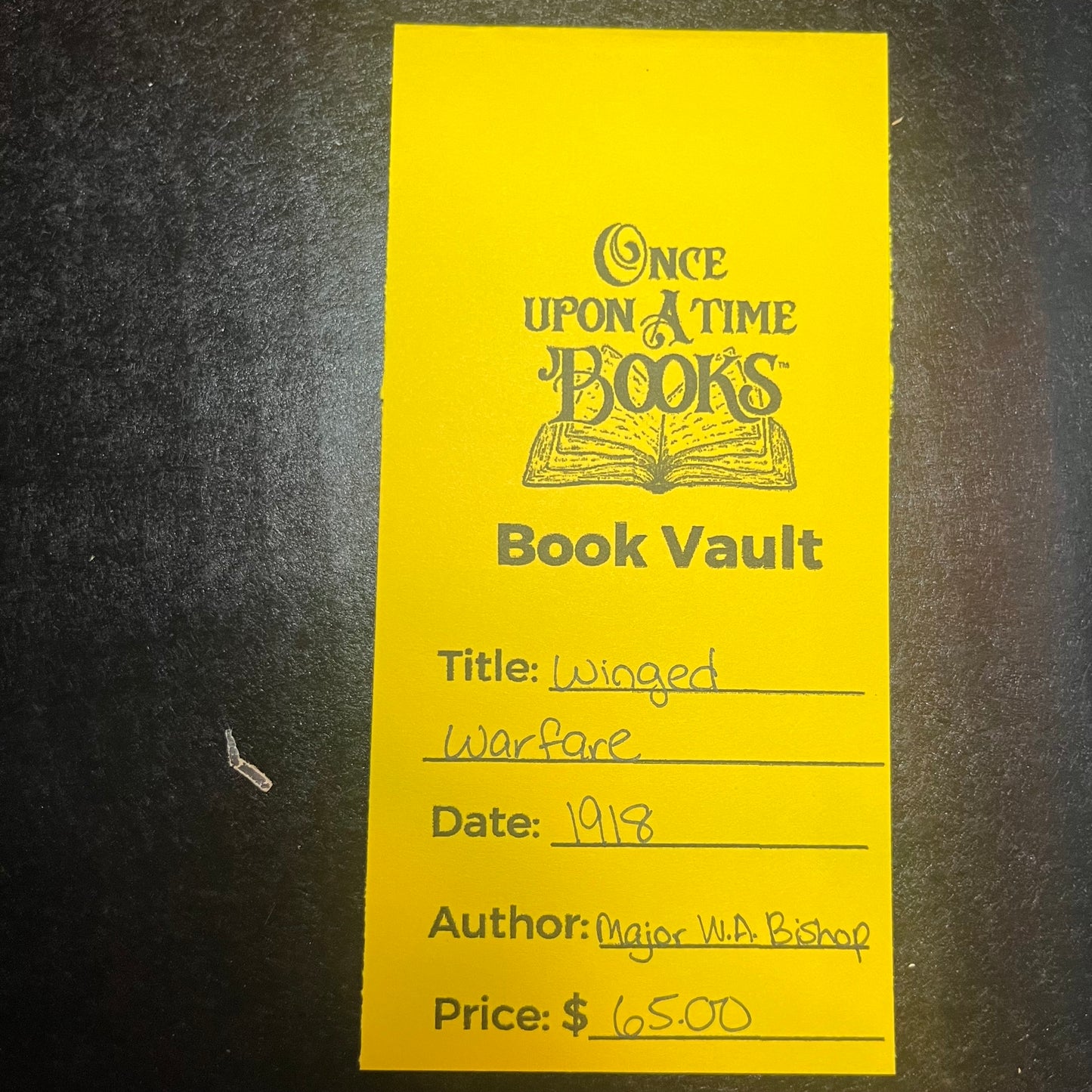 Winged Warfare - Major W.A. Bishop - 1918