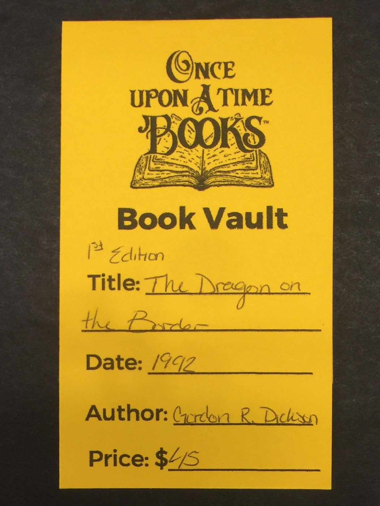 The Dragon on the Border - Gordon R. Dickson - 1st Edition - 1992