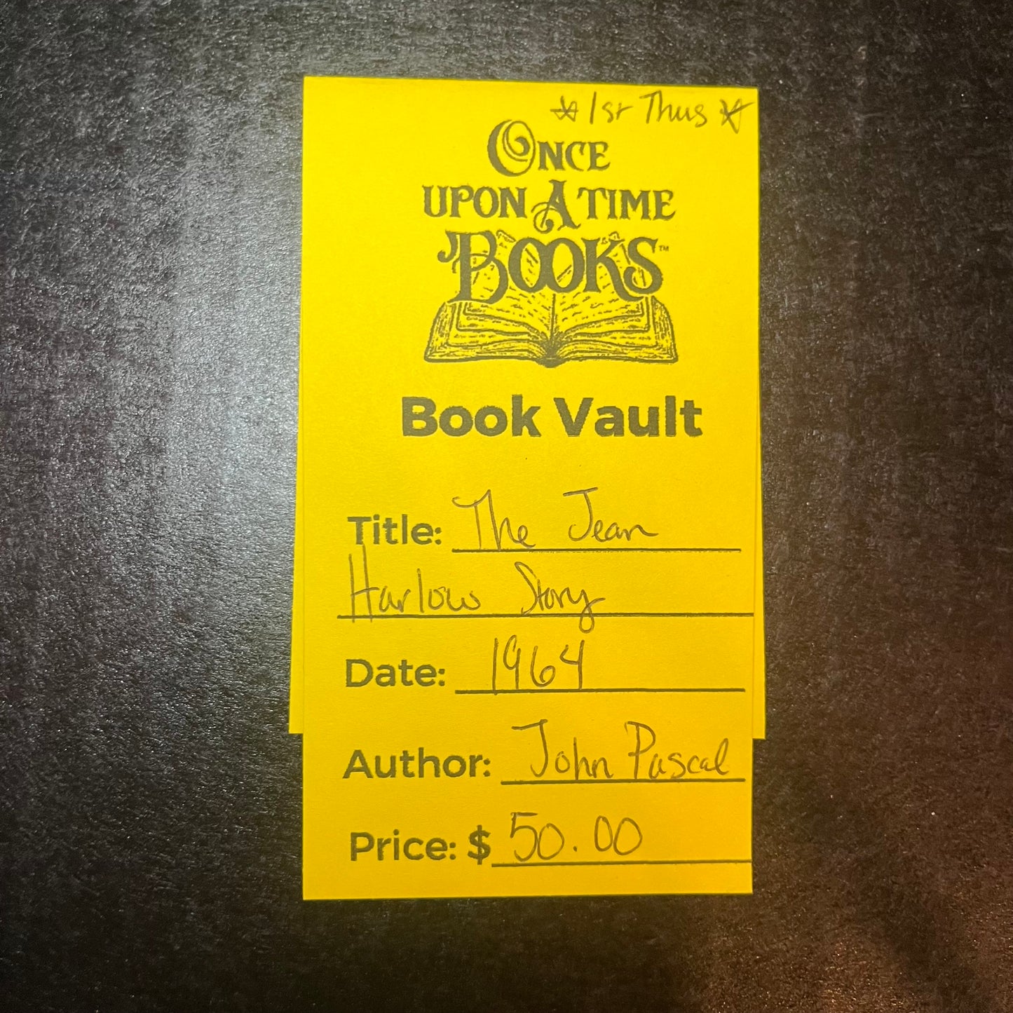 The Jean Harlow Story - John Pascal - 1st Thurs - 1964