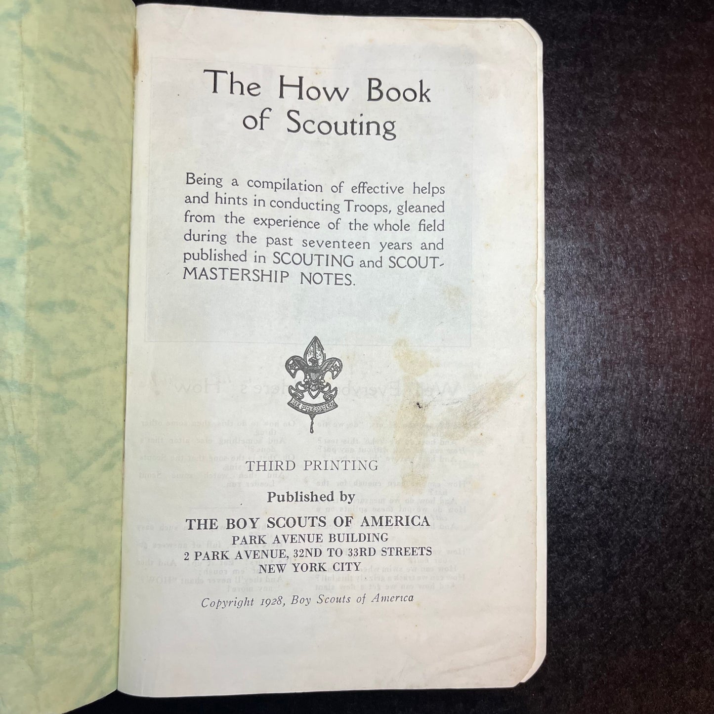 The How Book of Scouting - Boy Scouts of America - 1928