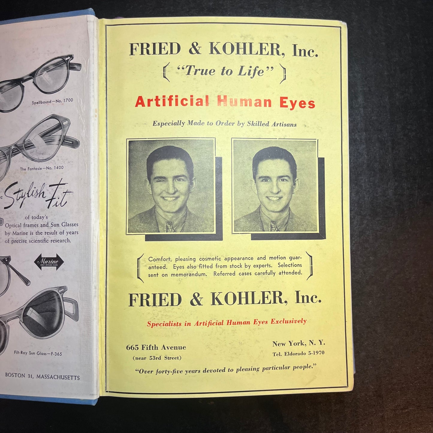 The Blue Book of Optometrists - Fried & Kohler Inc. - 1948