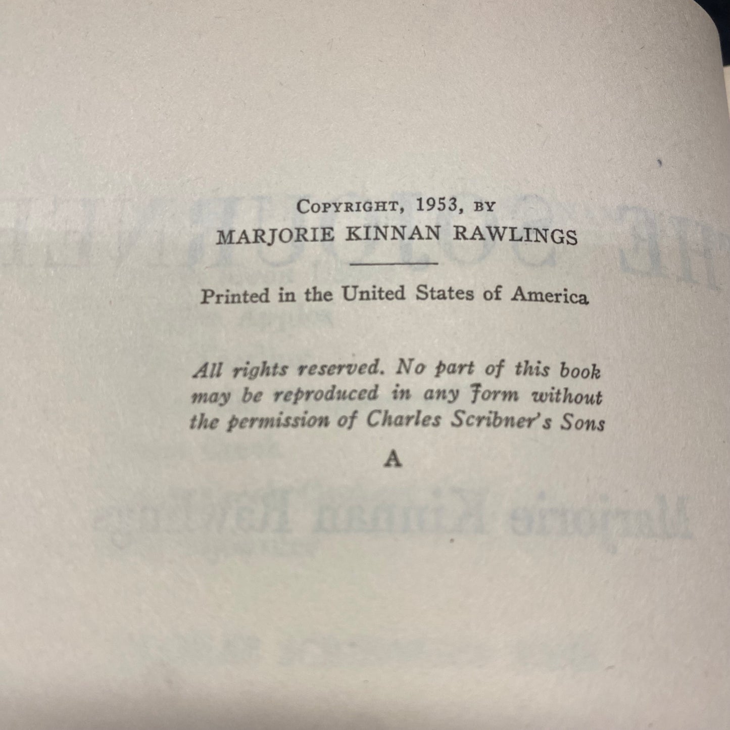 The Sojourner - Marjorie Kinnan Rawlings - 1st Edition - 1953