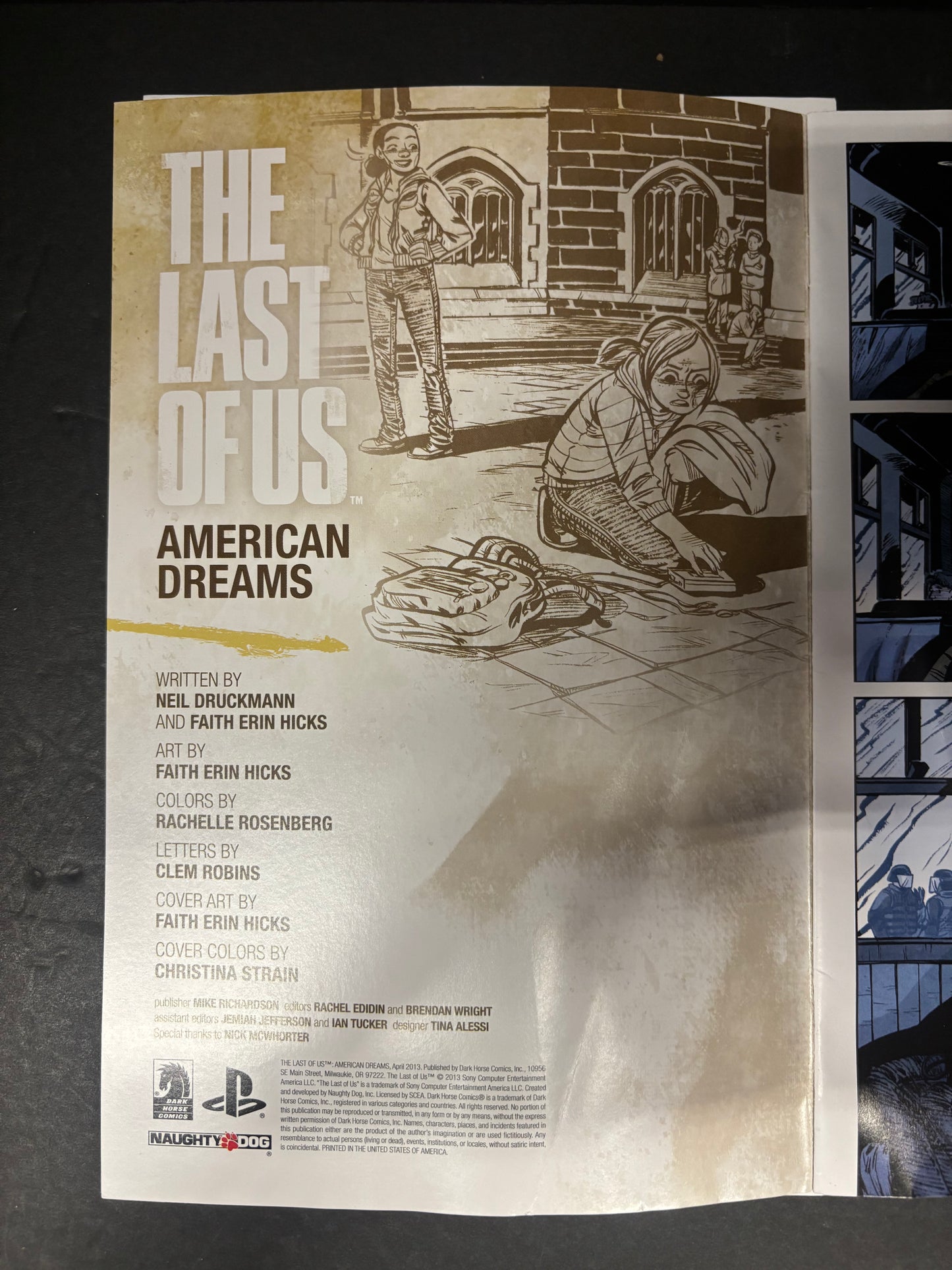 The Last of Us - Neil Druckmann and Faith Erin Hicks - GameStop Exclusive Cover - 2013