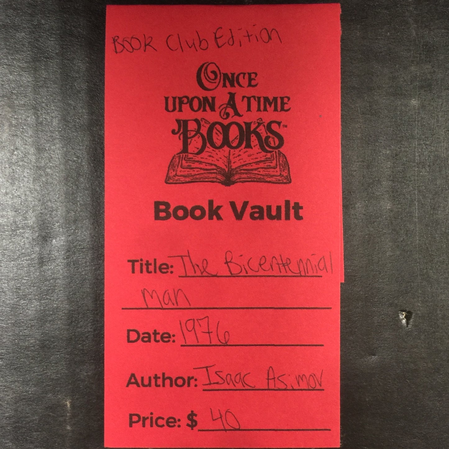 The Bicentennial Man - Isaac Asimov - Book Club Edition - 1976