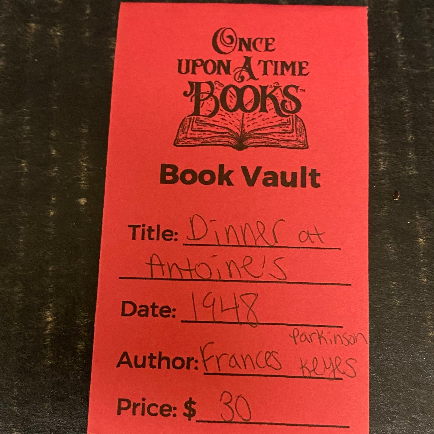 Dinner at Antoine's - Frances Parkinson Keyes - 1948