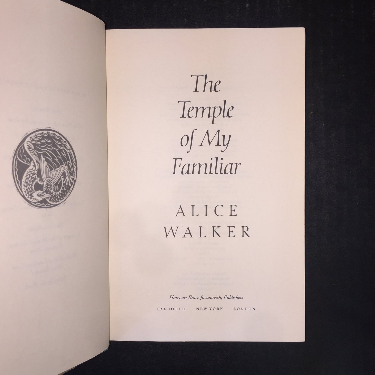 The Temple of My Familiar - Alice Walker - 1st Edition - 1989