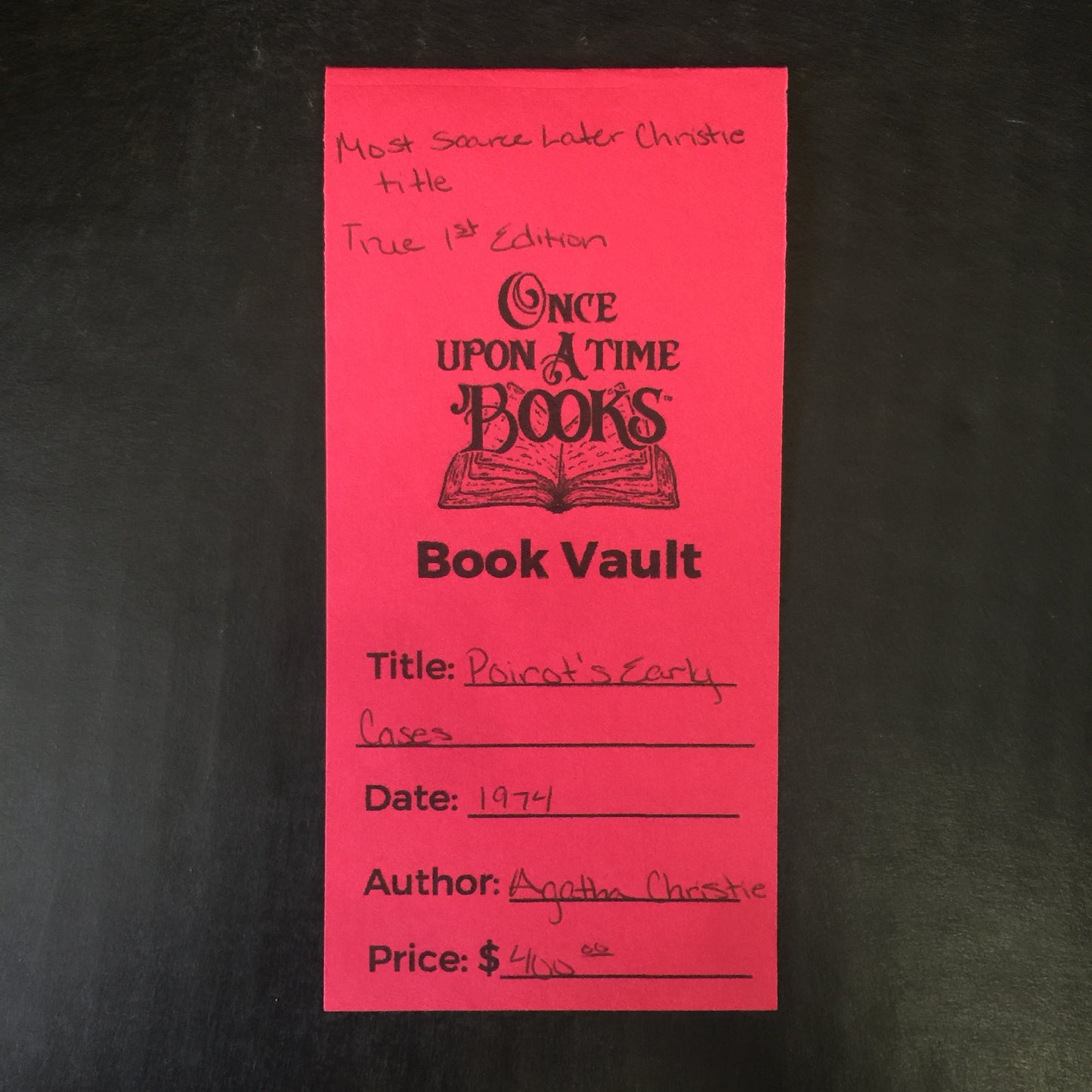 Poirot's Early Cases - Agatha Christie - True 1st Edition - 1974