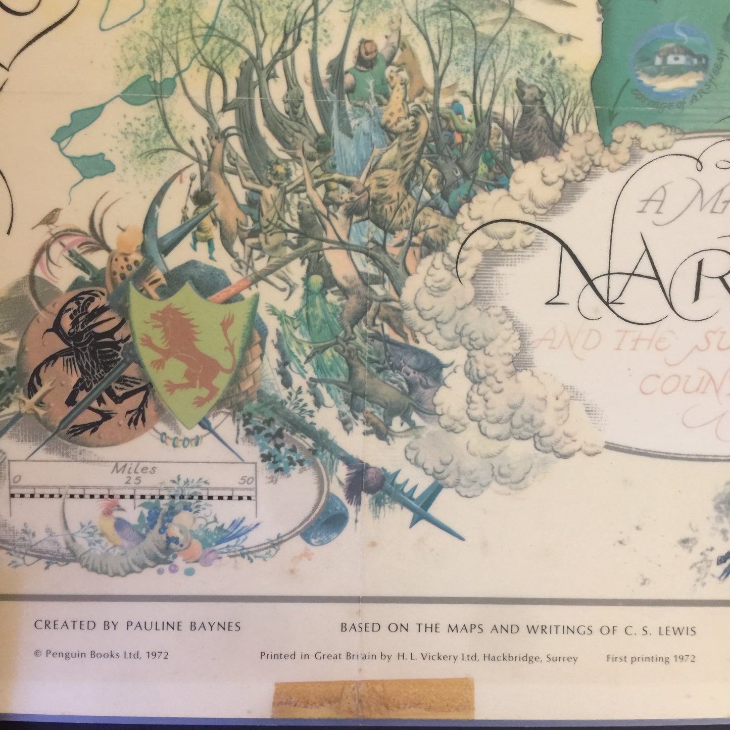 The Chronicles of Narnia - C.S. Lewis - 1st UK Editions - Includes Poster