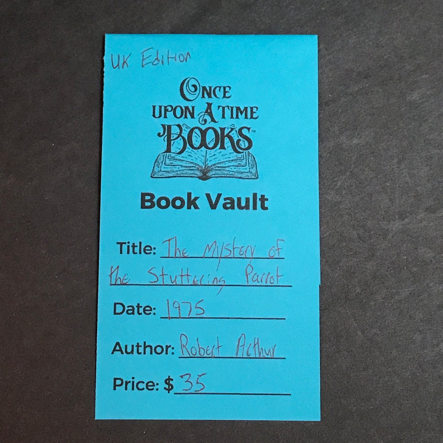 The Mystery of the Stuttering Parrot - Robert Arthur - UK Edition - 1975