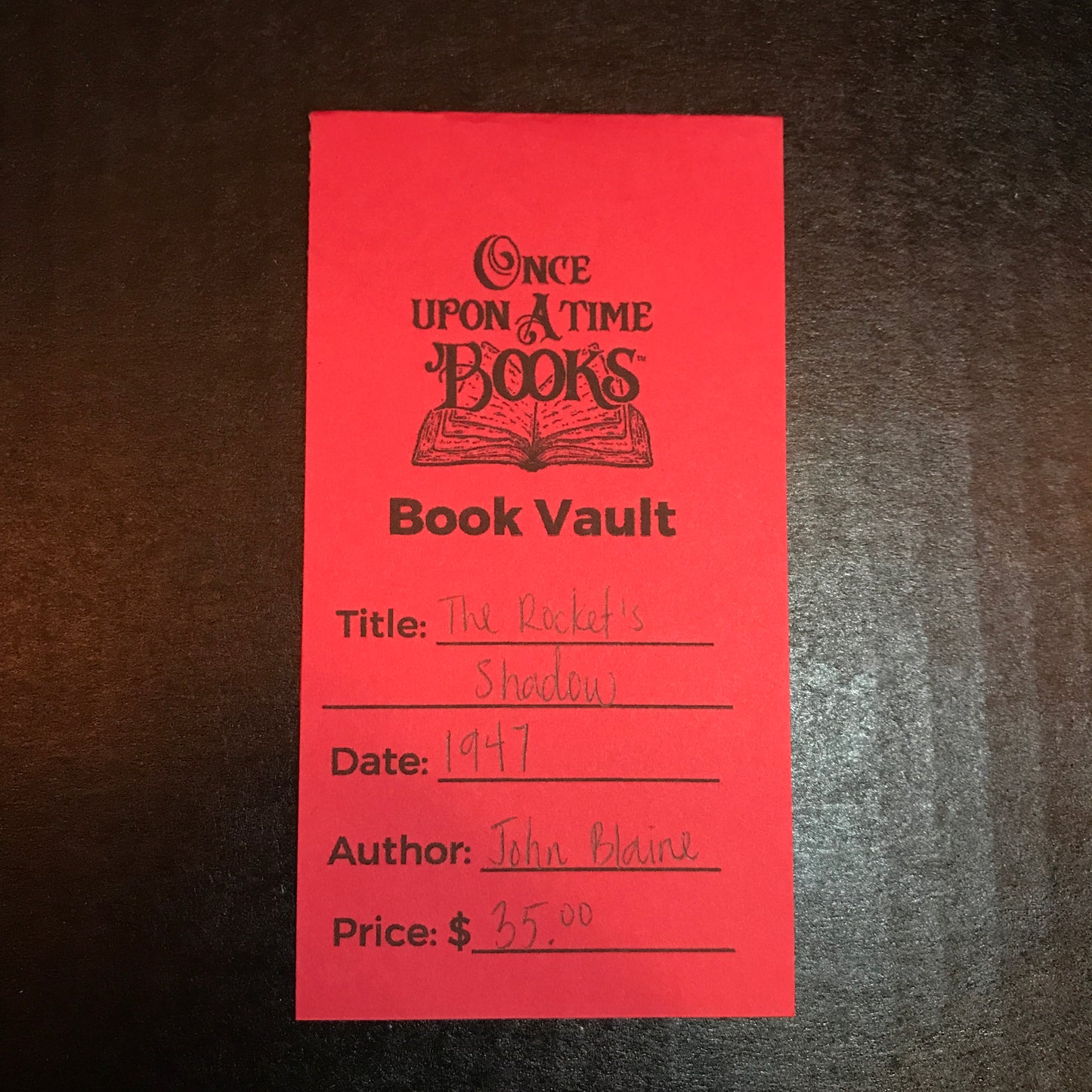 Rick Brant - The Rocket's Shadow - John Blaine - DJ - 1947