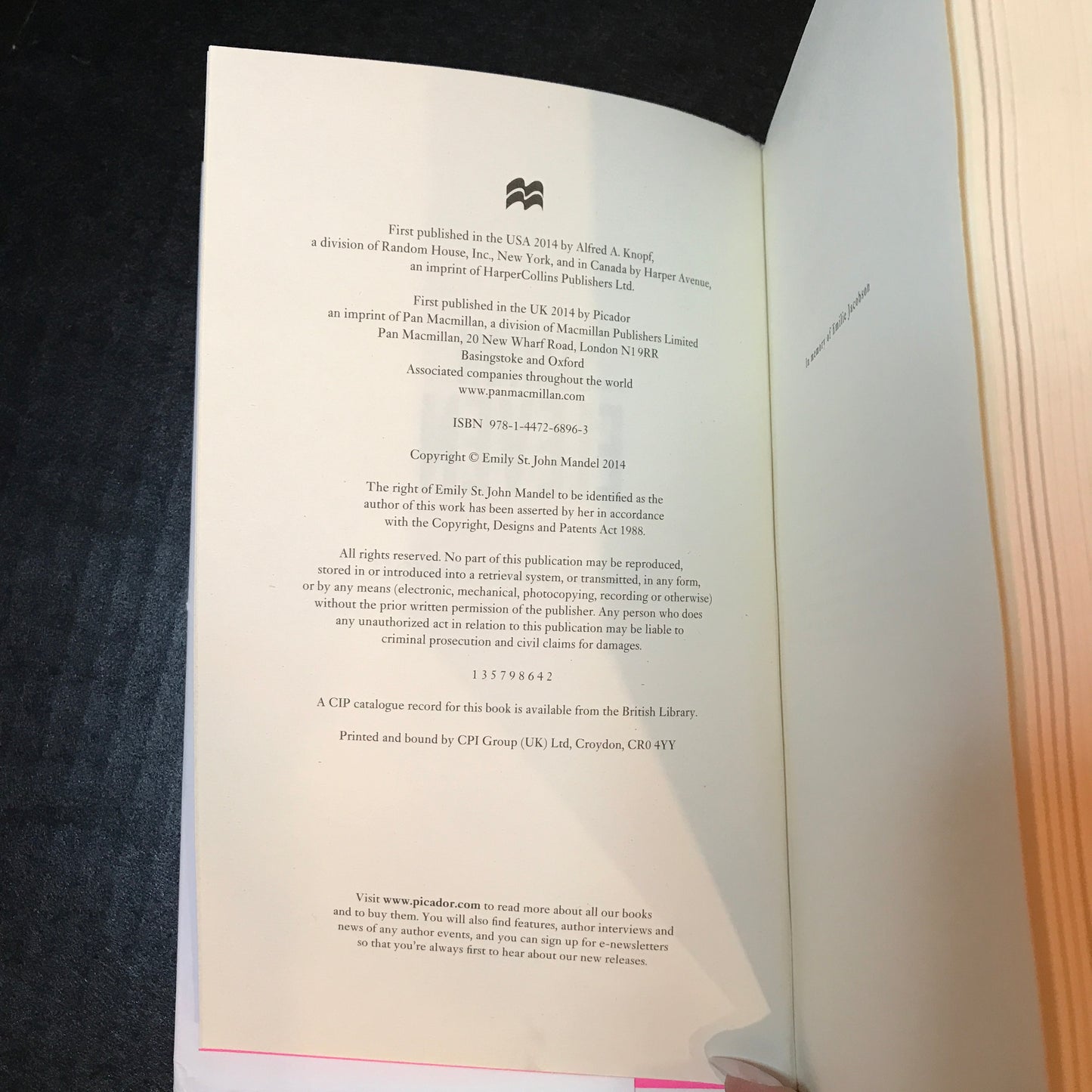 Station Eleven - Emily St. John Mandel - First Edition - 2014