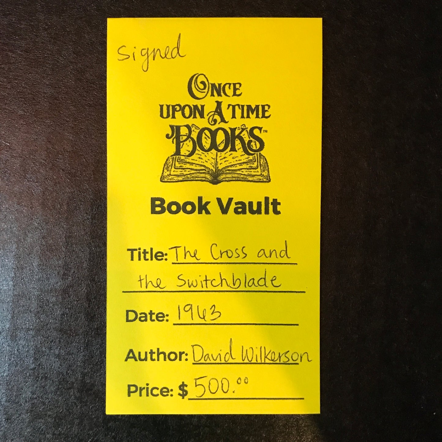 The Cross and the Switchblade - David Wilkerson - Signed - 1963