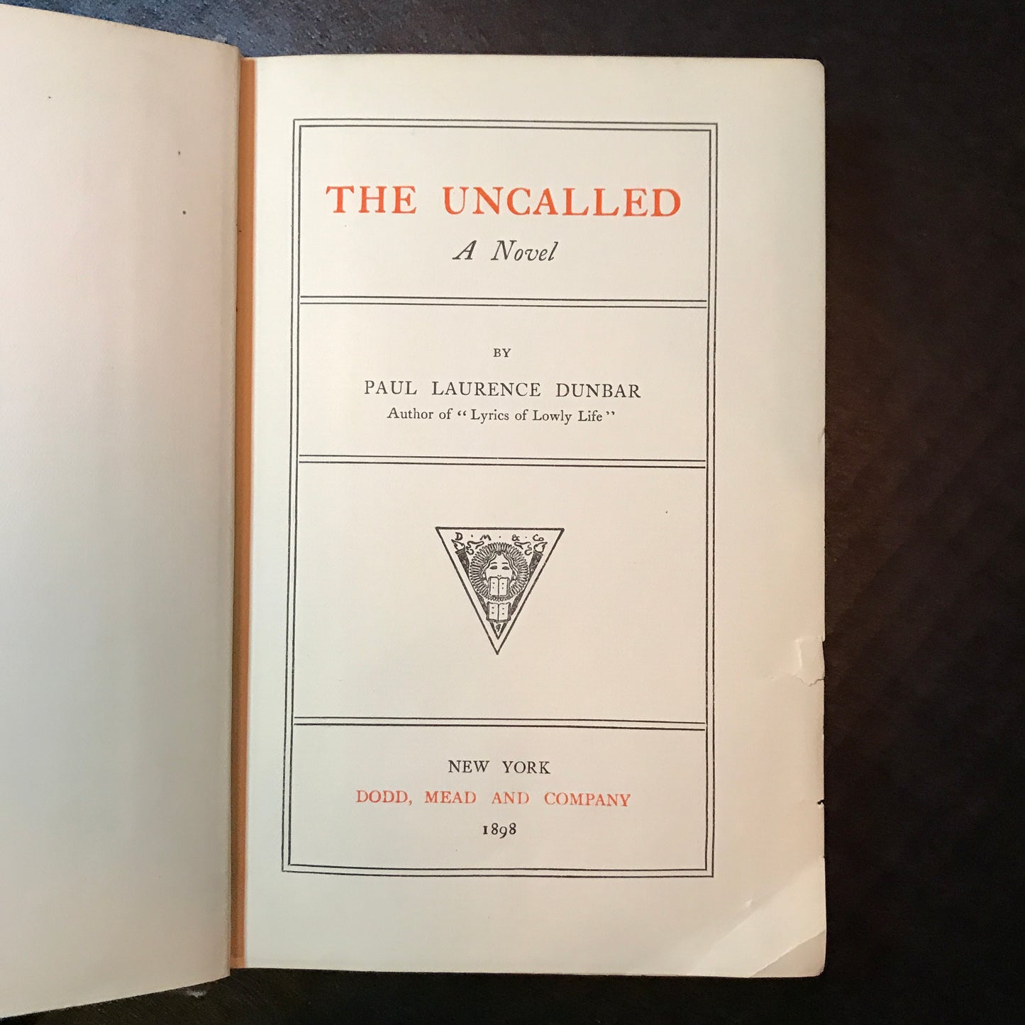 The Uncalled - Paul Laurence Dunbar - First Edition - Ex-Library - 1898