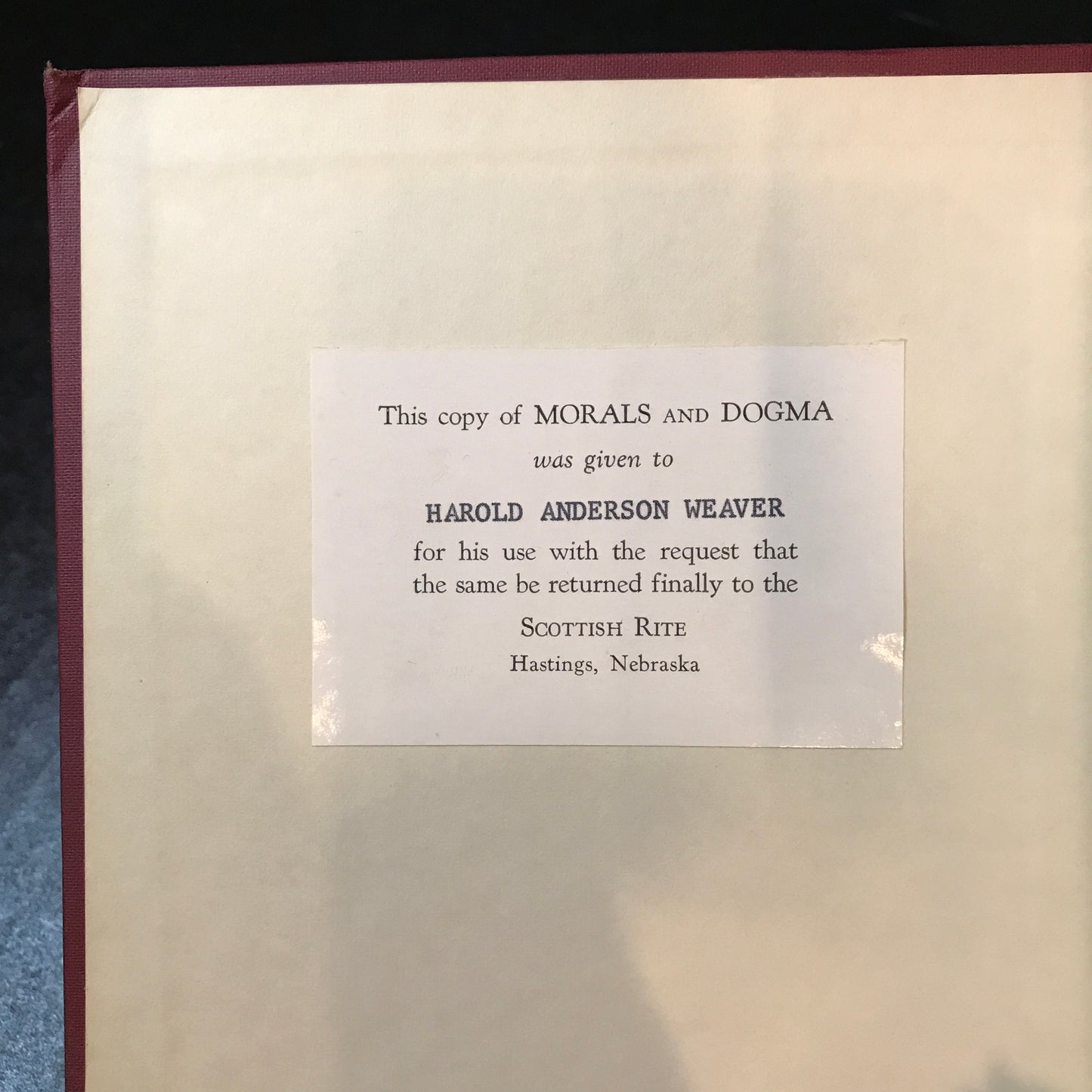 Morals and Dogma - Albert Pike - 1958