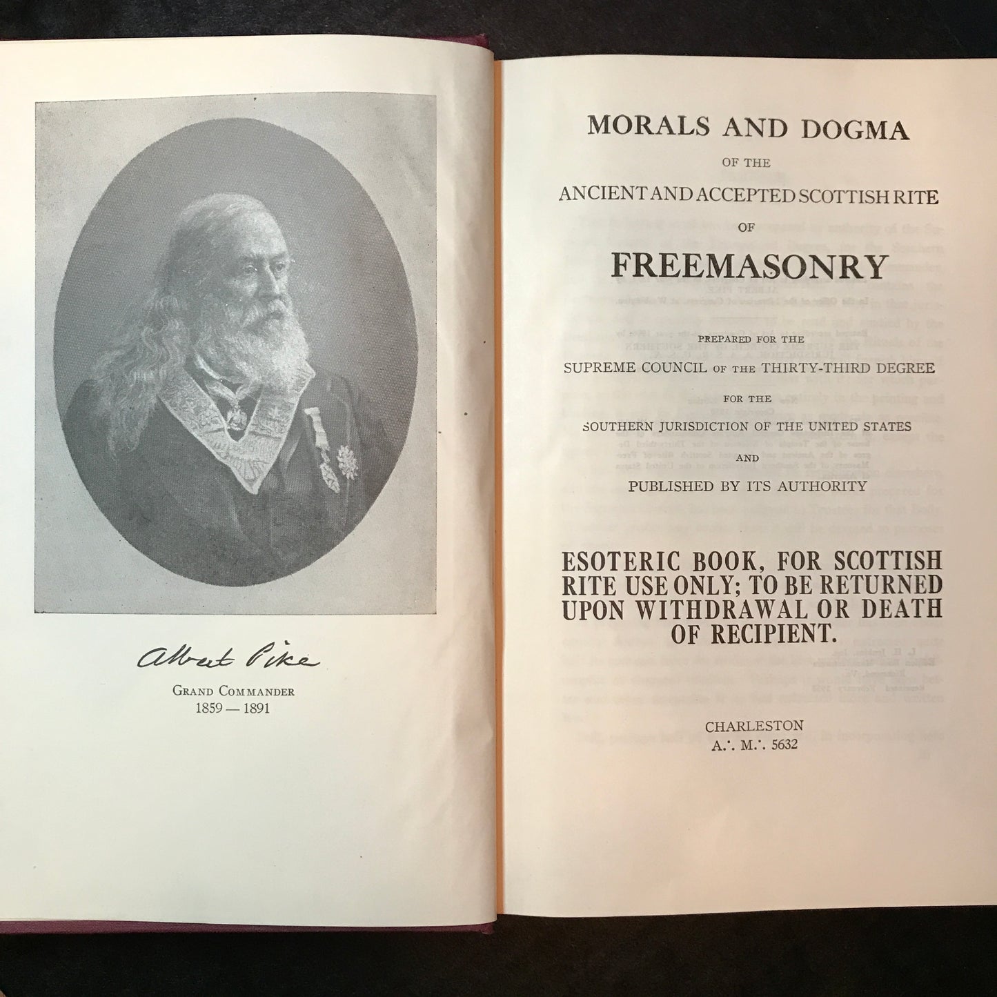 Morals and Dogma - Albert Pike - 1958