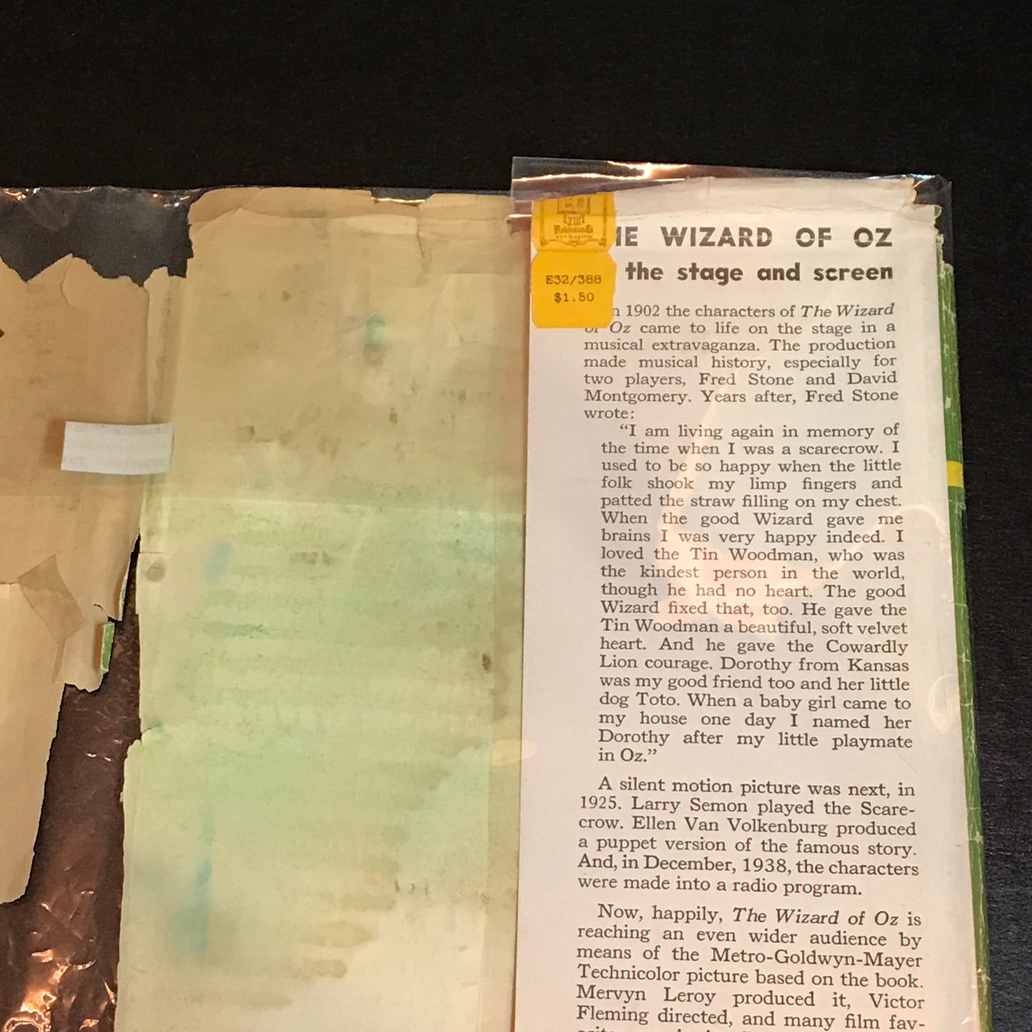 The Wizard of Oz - L. Frank Baum - Movie Tie-In Edition - 1939