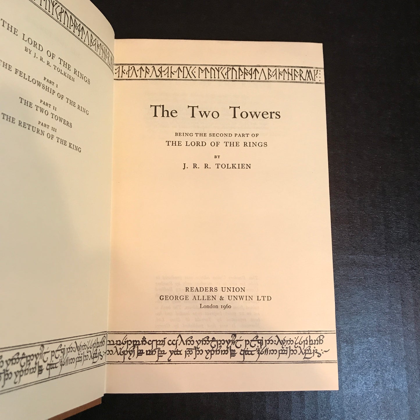 The Lord of the Rings - J. R. R. Tolkien - Readers Union Edition - 1960