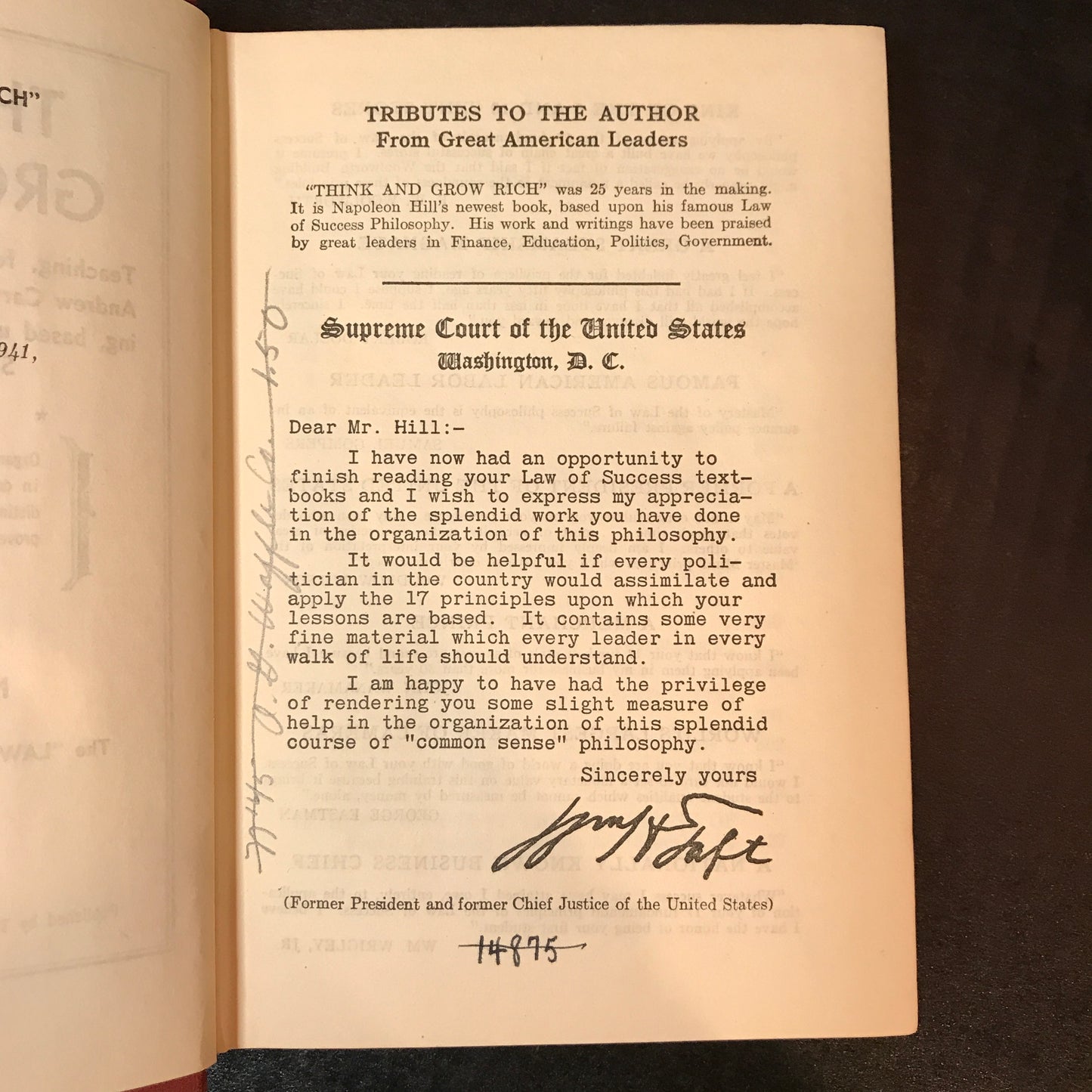 Think and Grow Rich - Napoleon Hill - First Thus - 1945