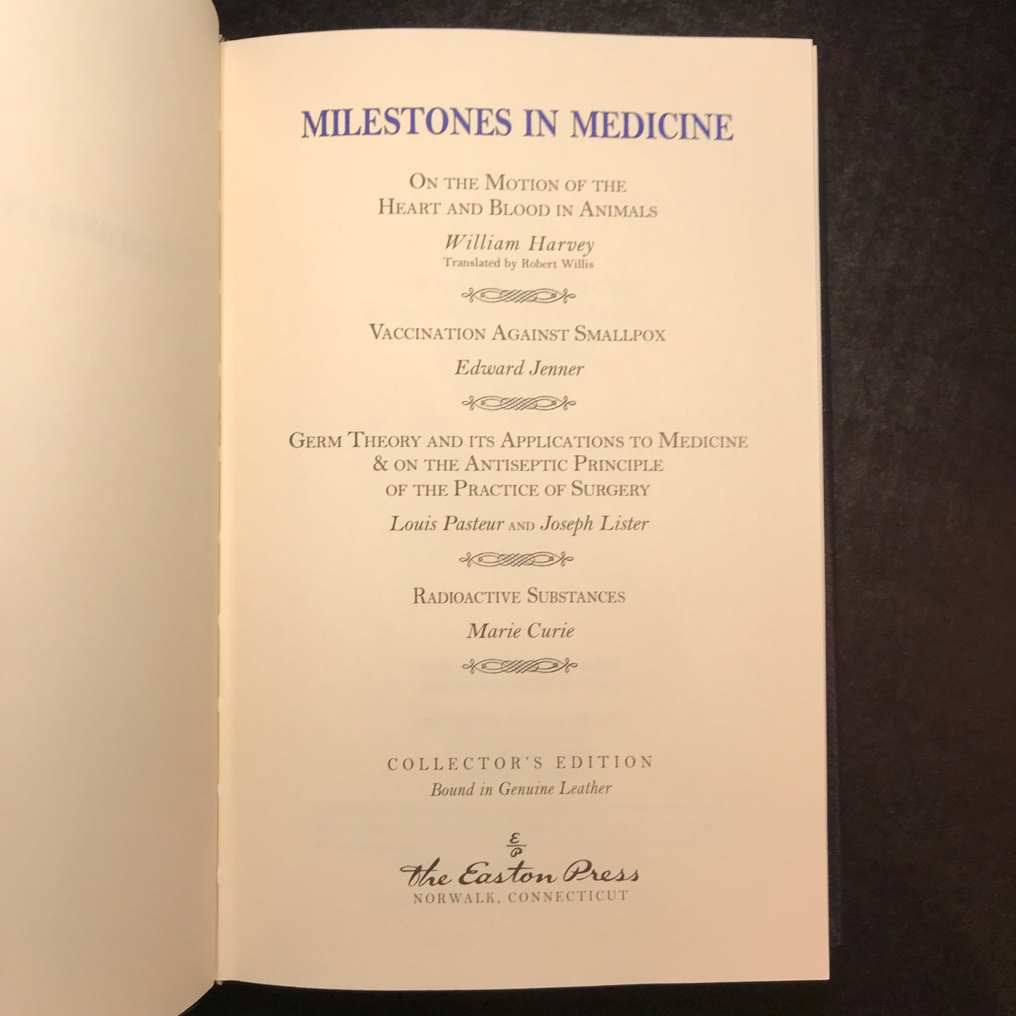 Milestones in Medicine - Easton Press - 2006