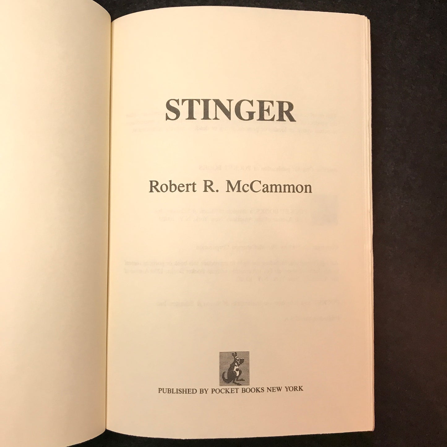 Stinger - Robert R. McCammon - Book Club Edition - 1987
