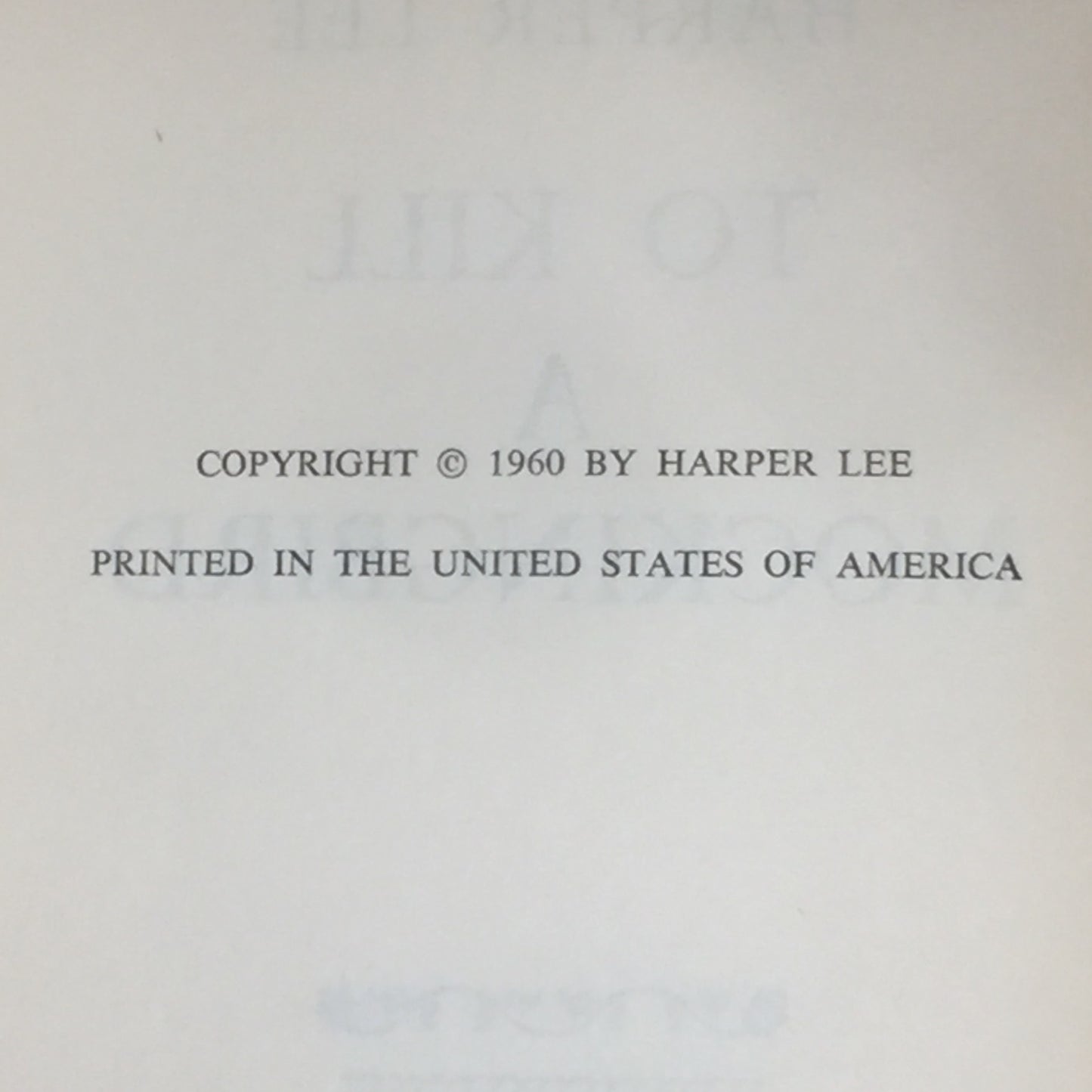 To Kill A Mockingbird - Harper Lee - Book Club Edition - 1960