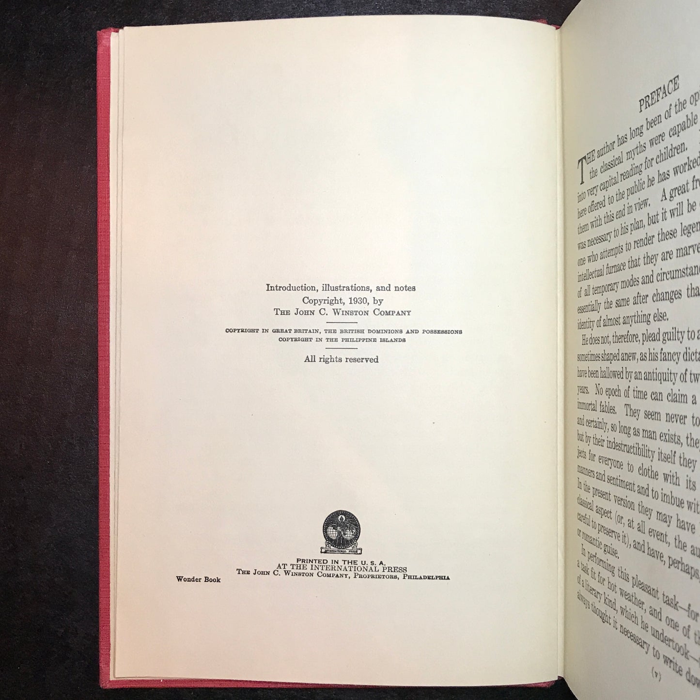 A Wonder Book and Tanglewood Tales - Nathaniel Hawthorne - 1930