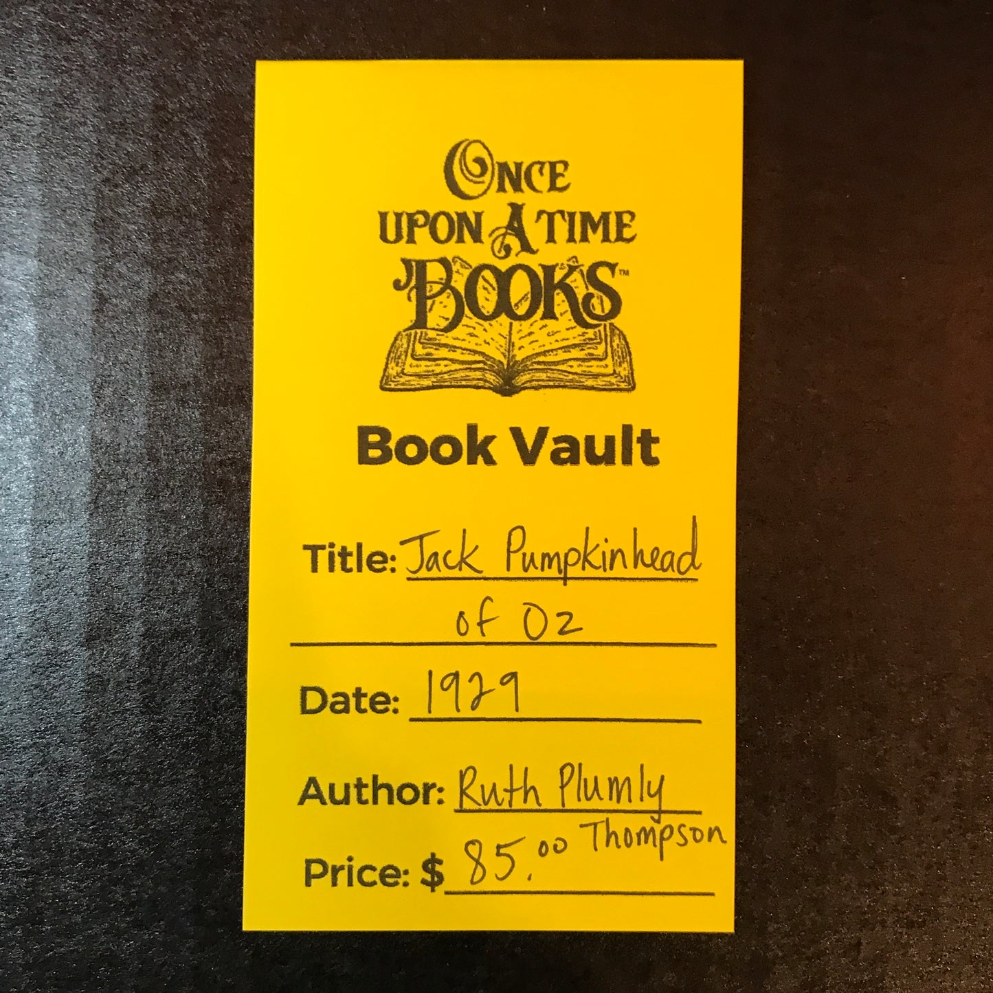 Jack Pumpkinhead of Oz - Ruth Plumly Thompson - 1929