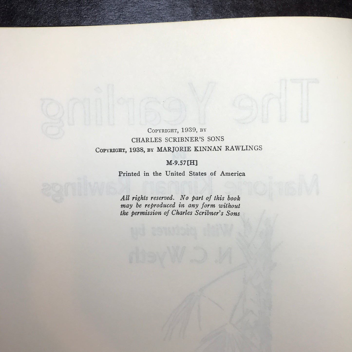 The Yearling - Marjorie Kinnan Rawlings - First Thus - 1939