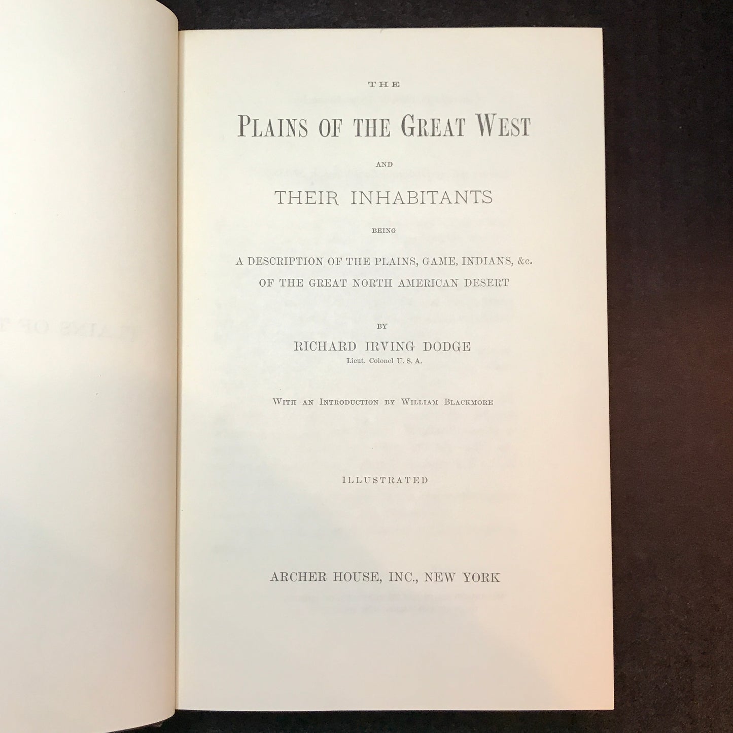 The Plains of the Great West - Col. Richard Irving Dodge - 1959