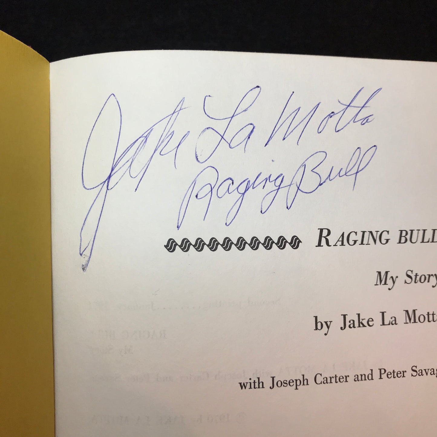 Raging Bull - Jake La Motta - Signed - 1970