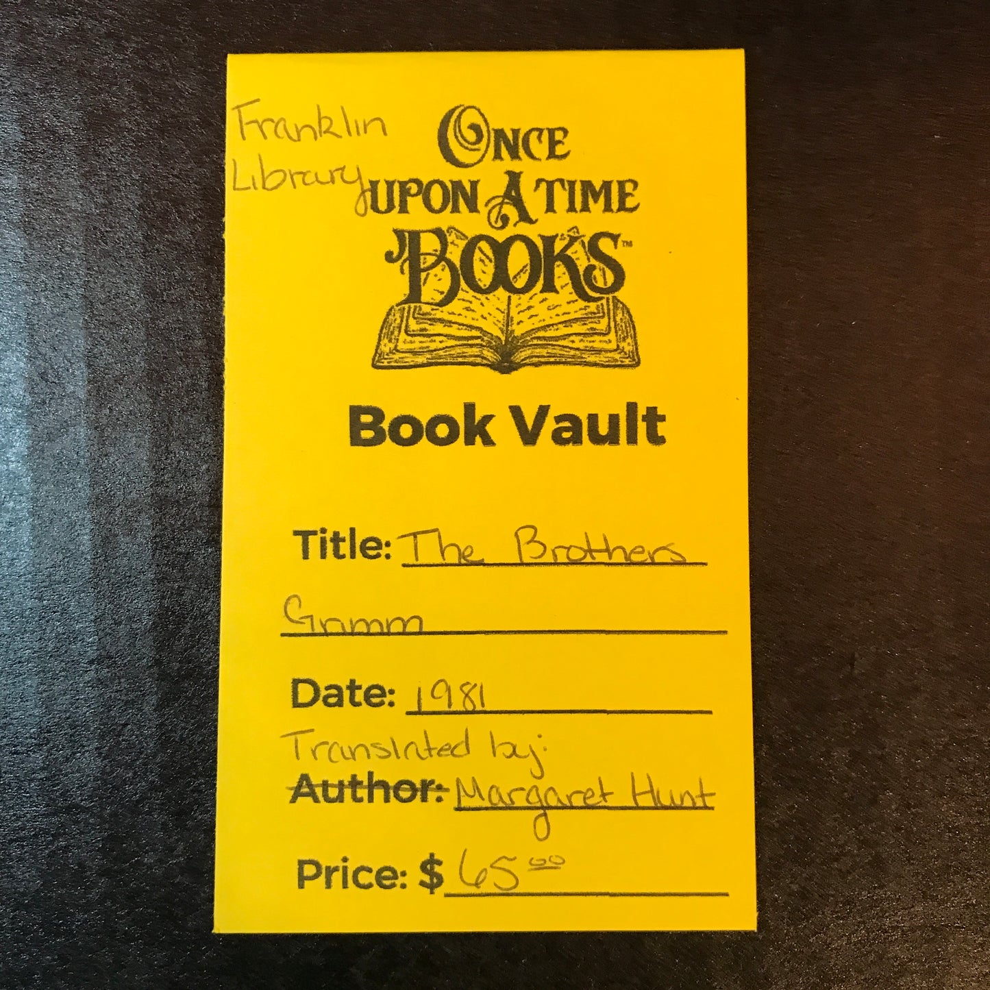 The Brothers Grimm - Translated by Margaret Hunt - Franklin Library - 1981