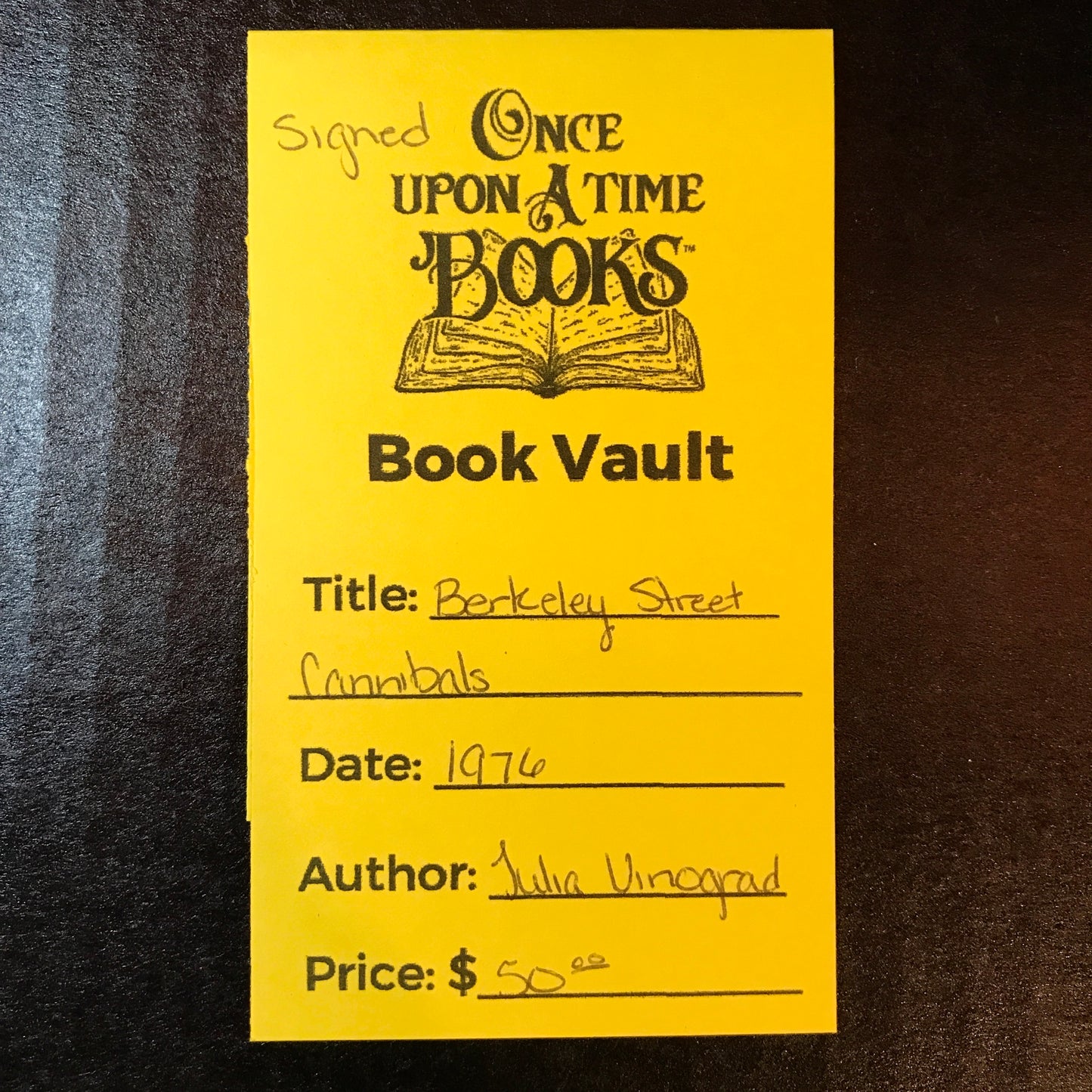 Berkeley Street Cannibals - Julia Vinograd - Signed - 1976