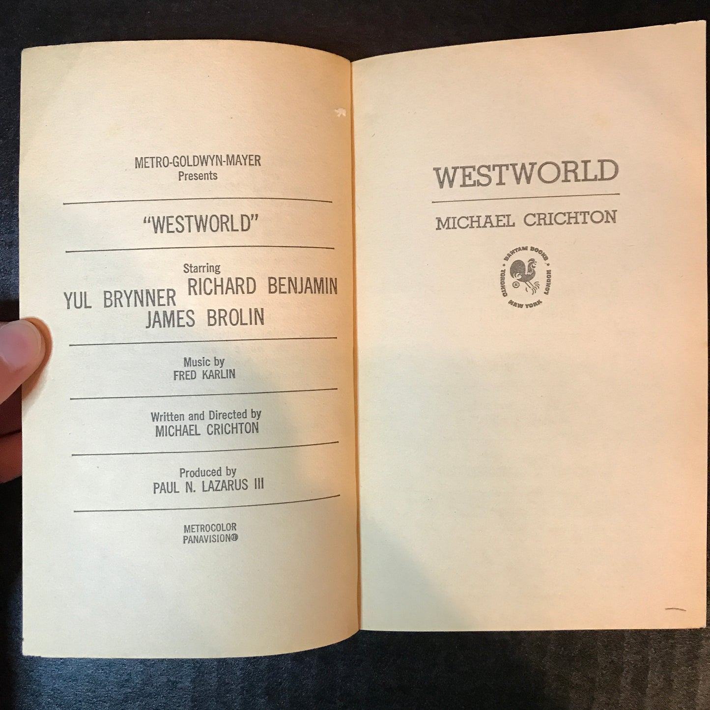 Westworld - Michael Crichton - Book Club Edition - 1974