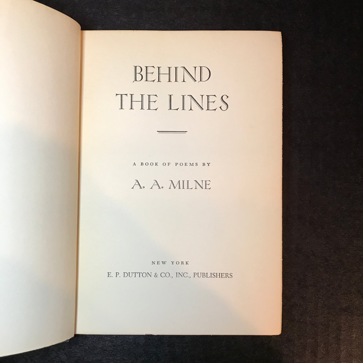 Behind the Lines - A. A. Milne - Reviewer's Copy - 1st Edition - 1940
