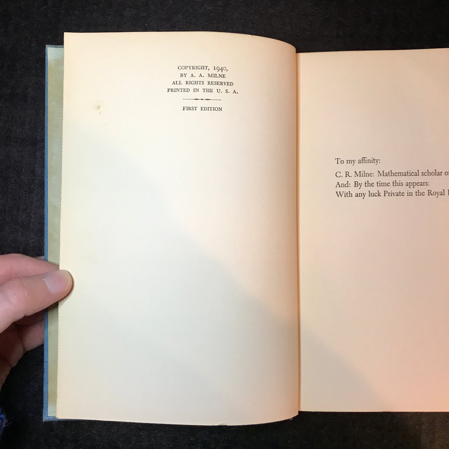 Behind the Lines - A. A. Milne - Reviewer's Copy - 1st Edition - 1940