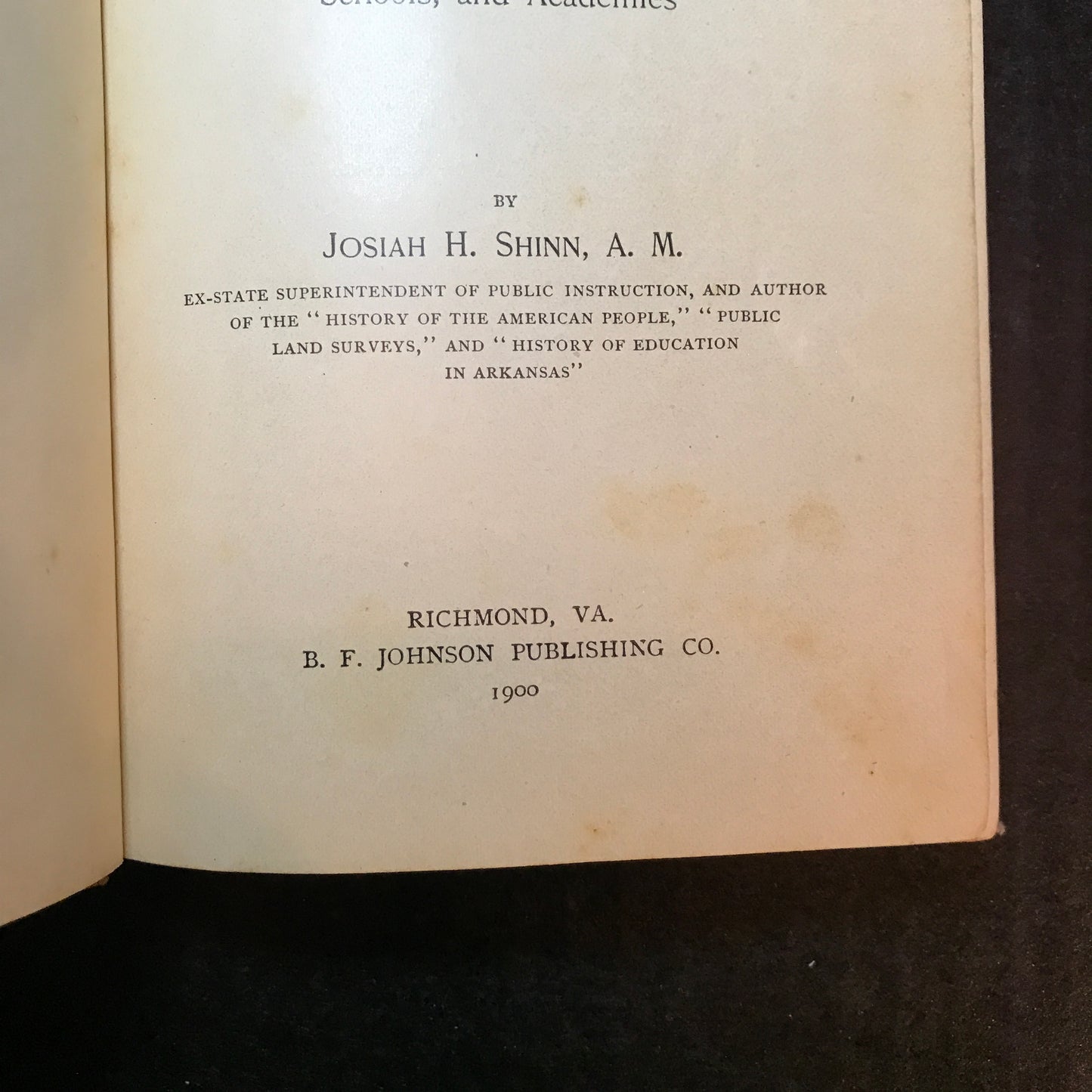 The History of Arkansas - Josiah H. Shinn - 1900