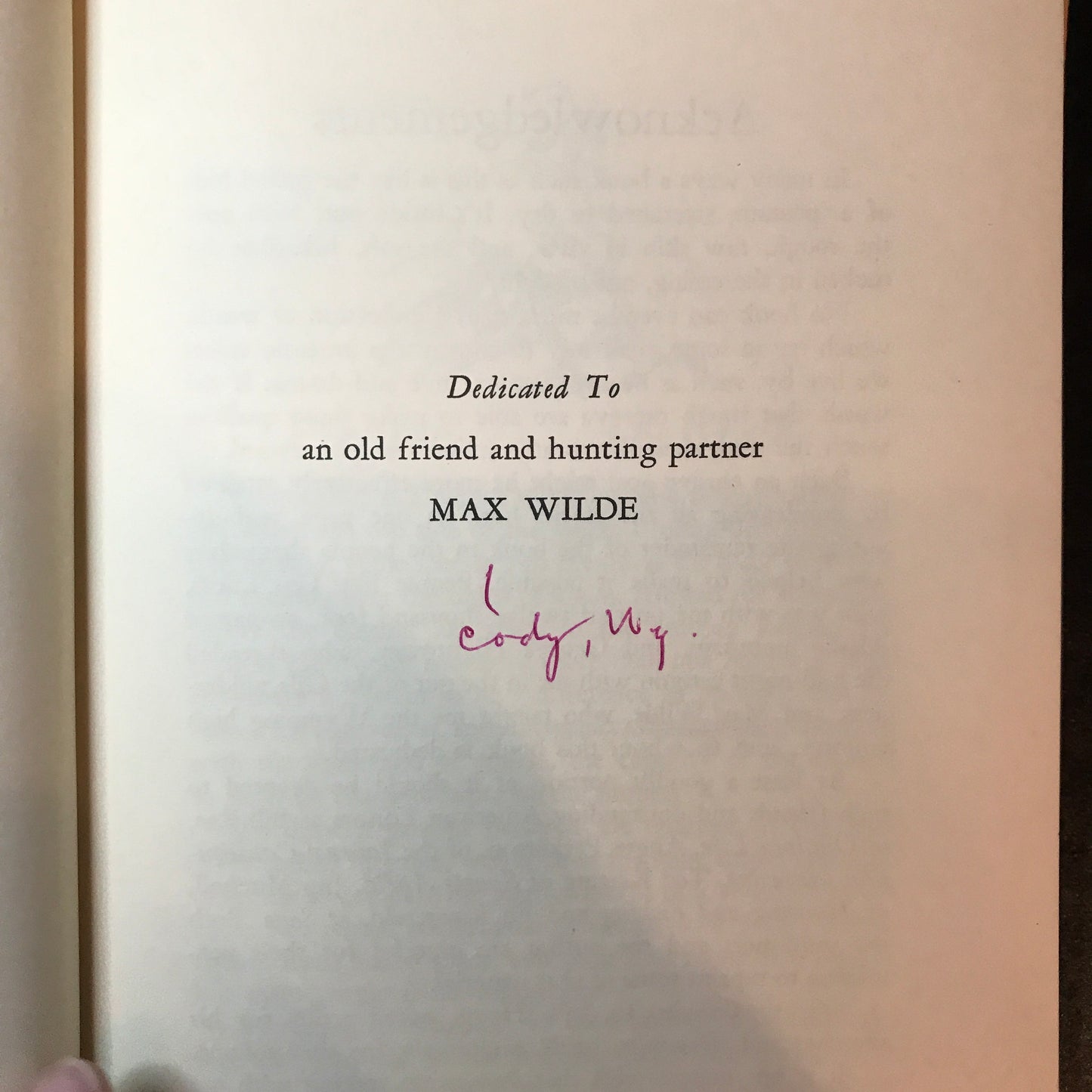 Gone Huntin' - Charles Elliot - Signed by Max Wilde - 1954