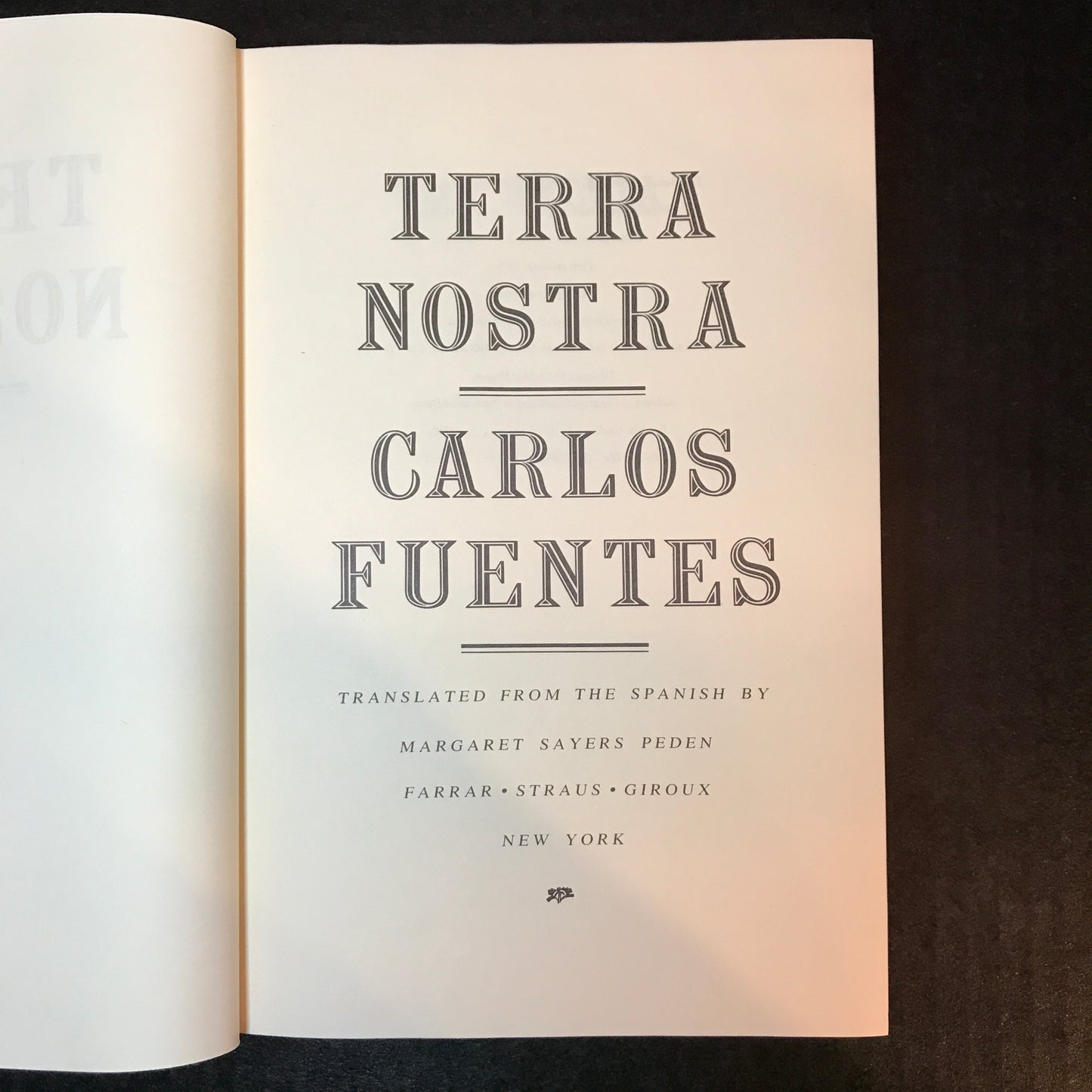 Terra Nostra - Carlos Fuentes - 1st American Edition - 1976