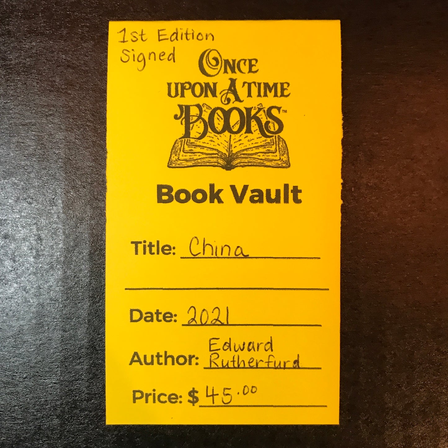 China - Edward Rutherfurd - Signed - 1st Edition - 2021