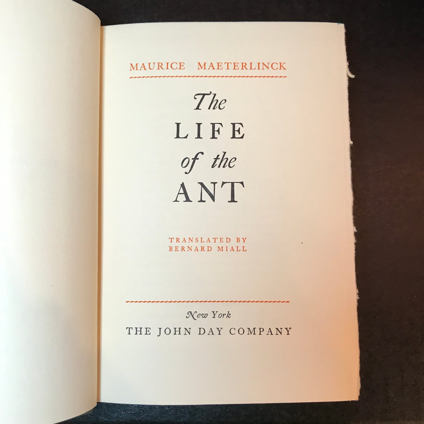 The Life of Ant - Maurice Maeterlinck - 1st American Edition - 1930