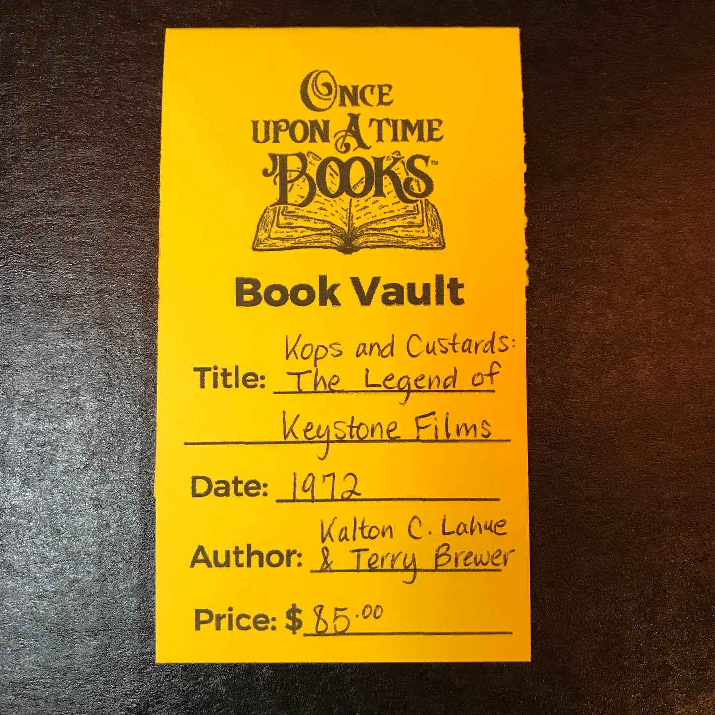 Kops and Custards: The Legend of Keystone Films - Kalton C. Lahue & Terry Brewer - 1972