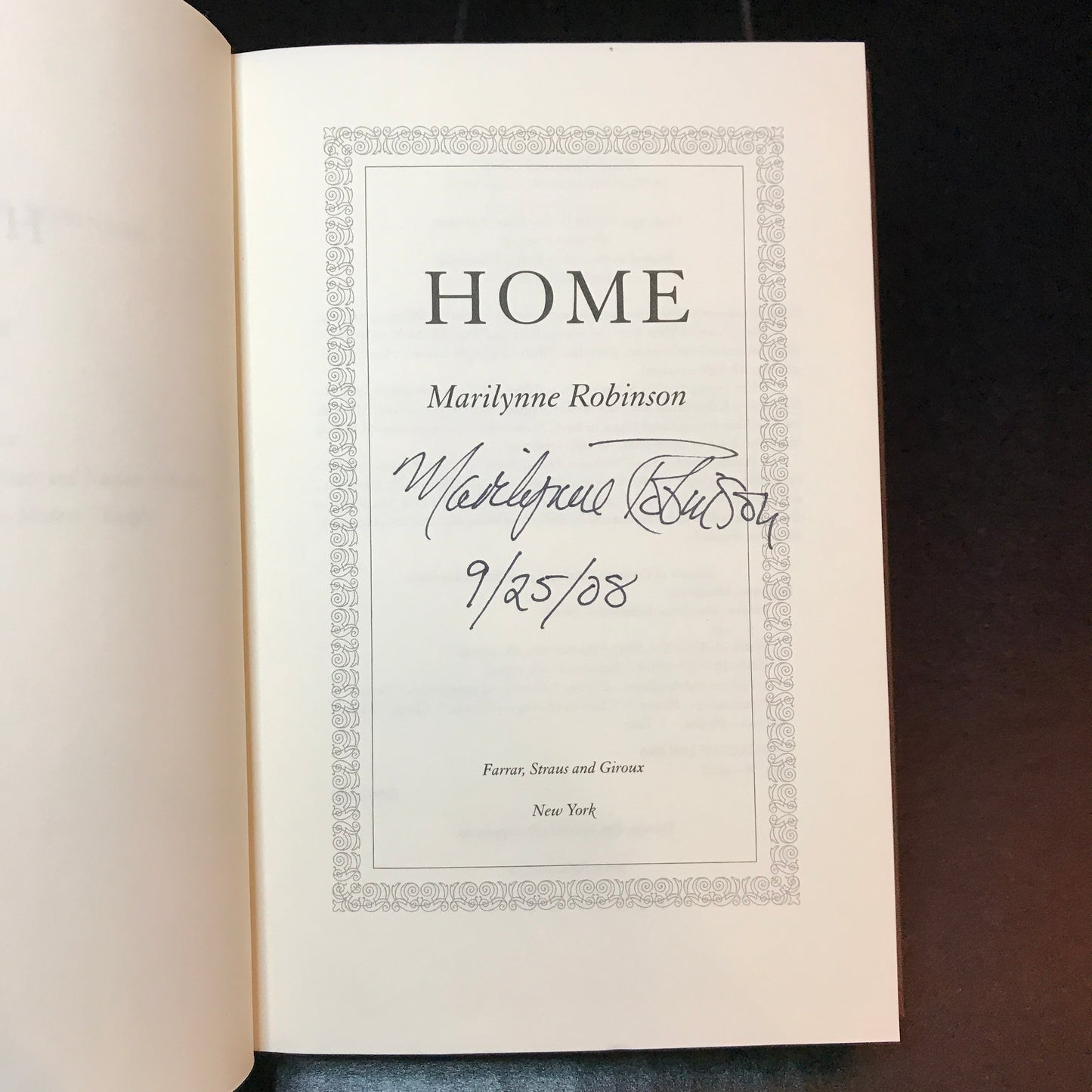 Home - Marilynne Robinson - Signed - 2008