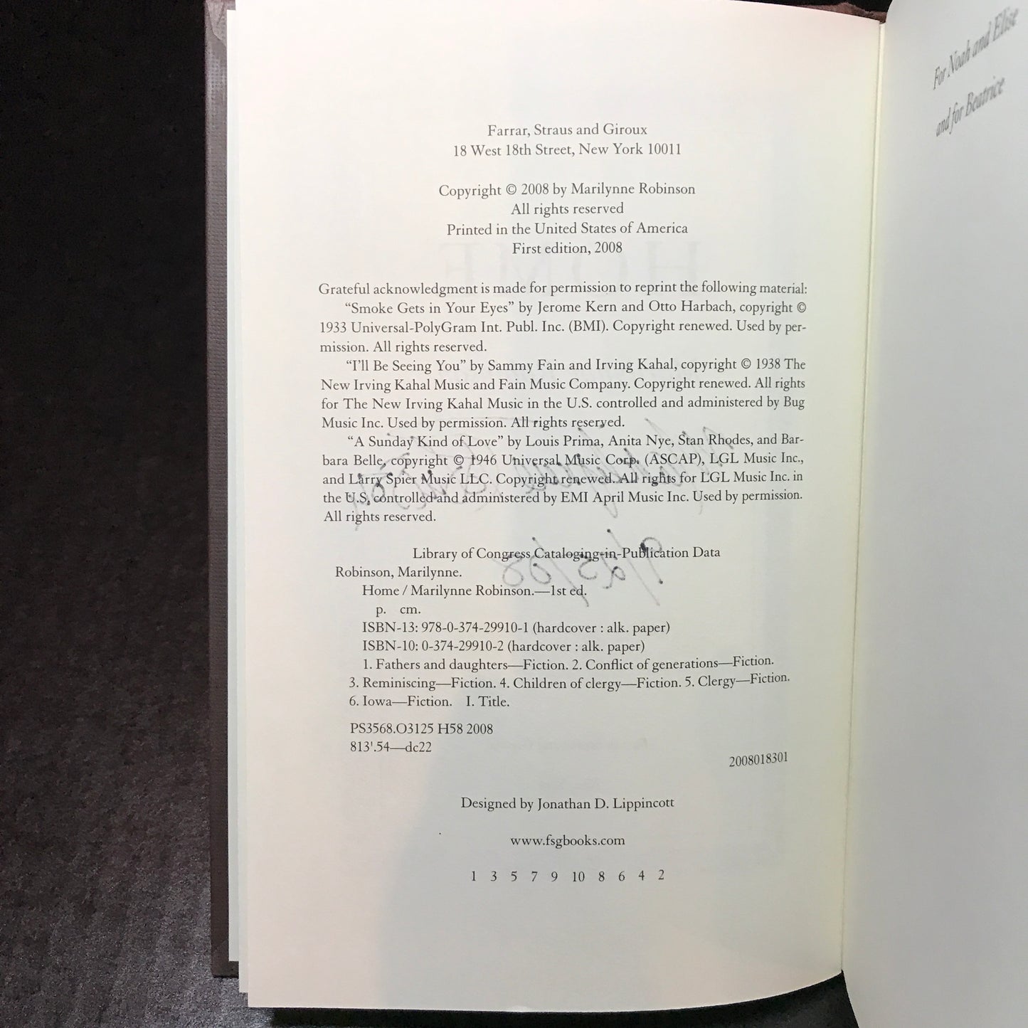 Home - Marilynne Robinson - Signed - 2008