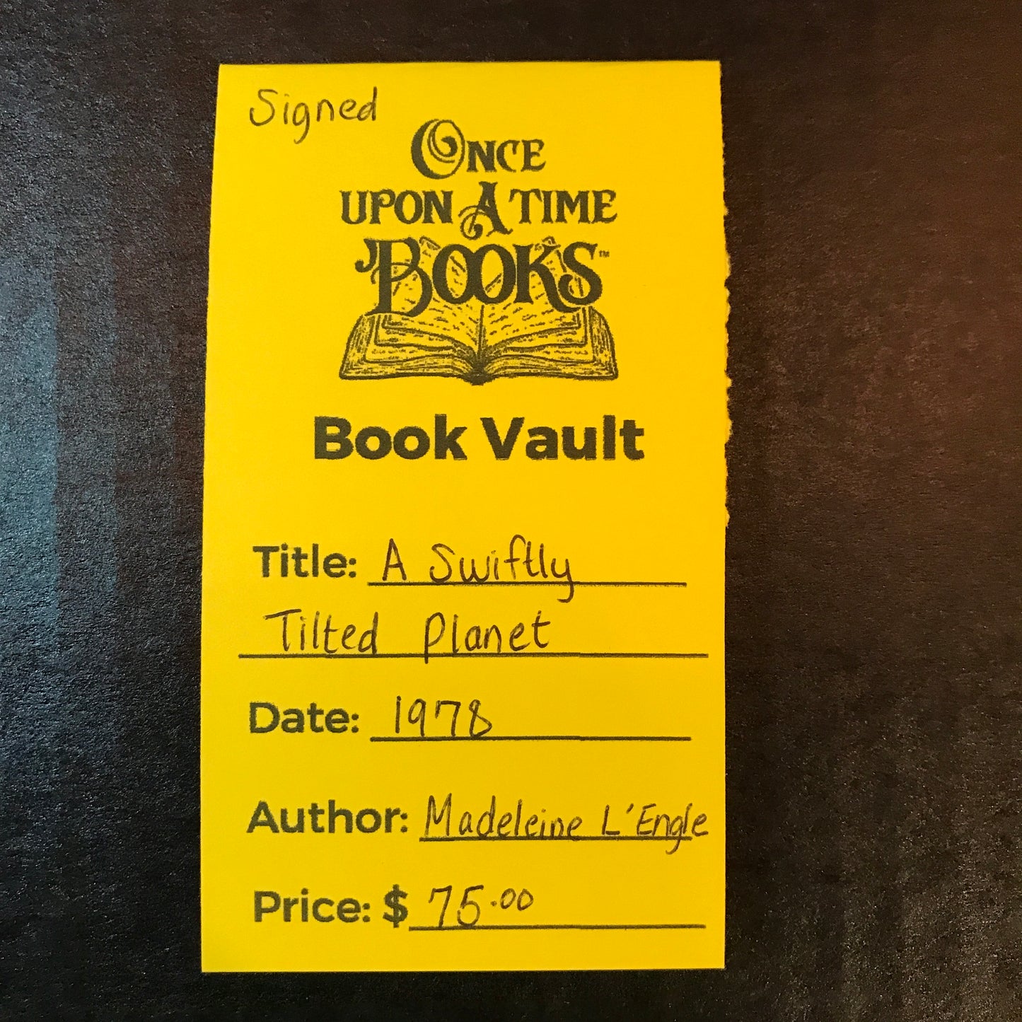 A Swiftly Tilting Planet - Madeleine L'Engle - Signed - 1978