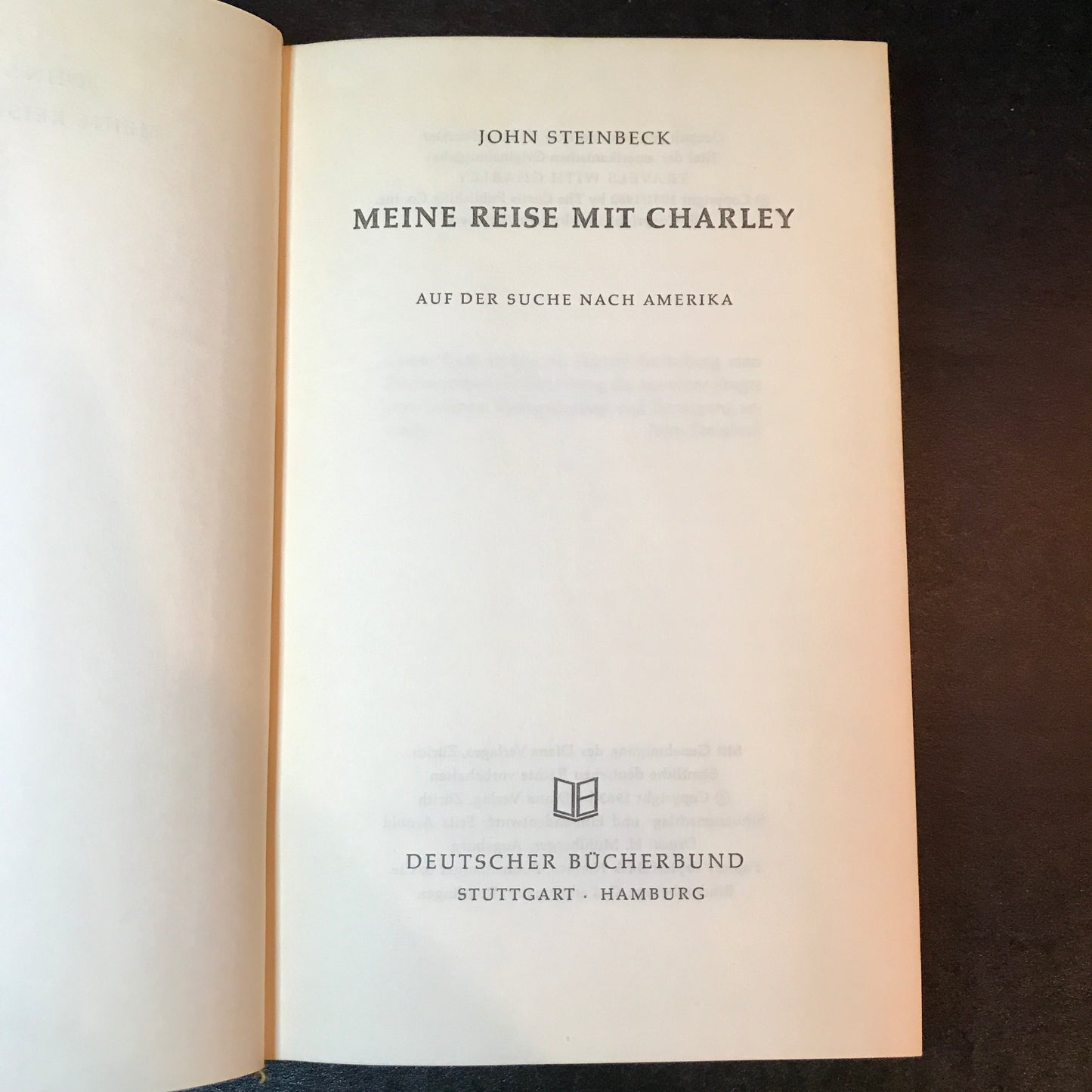 Meine Reise Mit Charley (Travels With Charley) - John Steinbeck - 1963