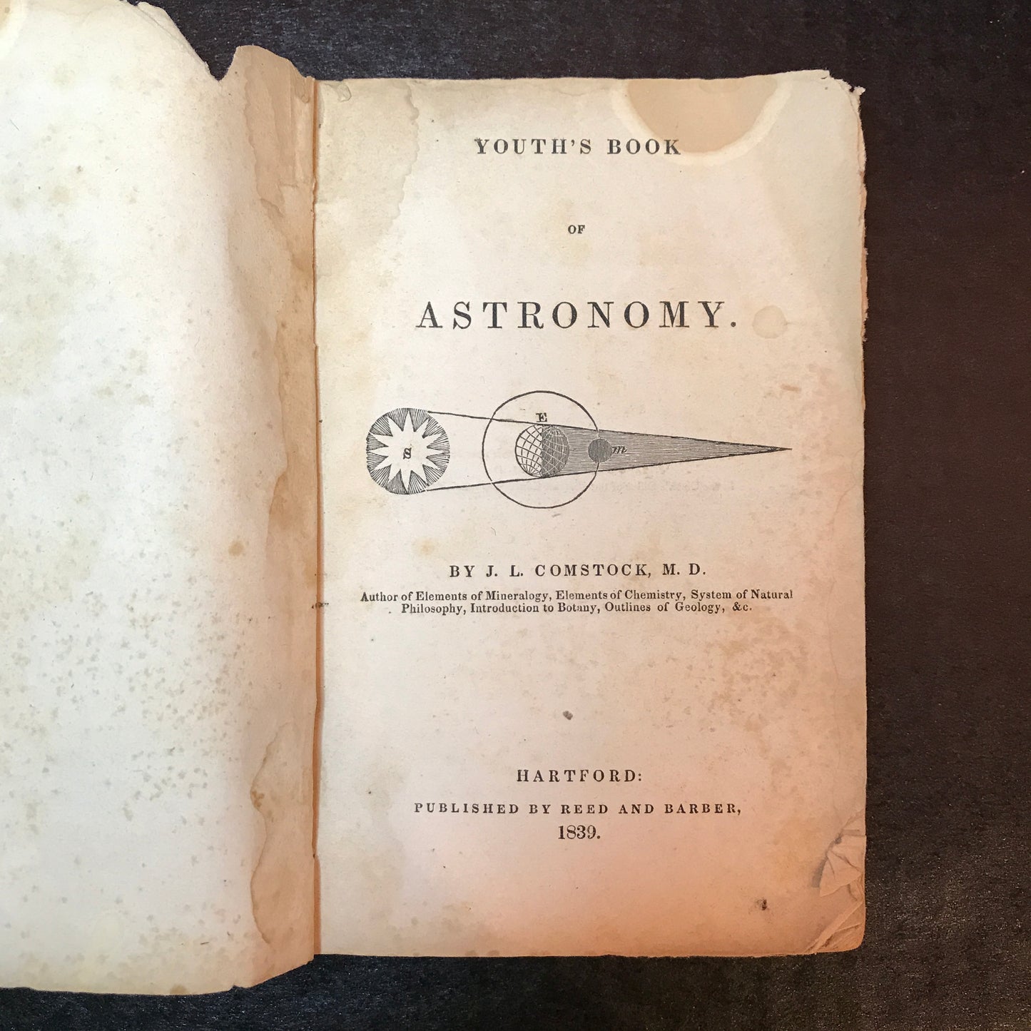 Youth's Book of Astronomy - J. L. Comstock - Very Scarce - 1839