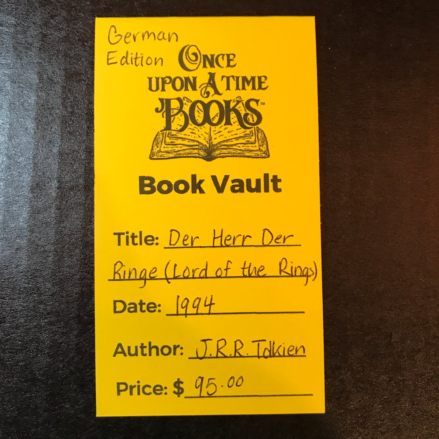 Der Herr Der Ringe (Lord of the Rings) - J. R. R. Tolkien - German Edition - 1994