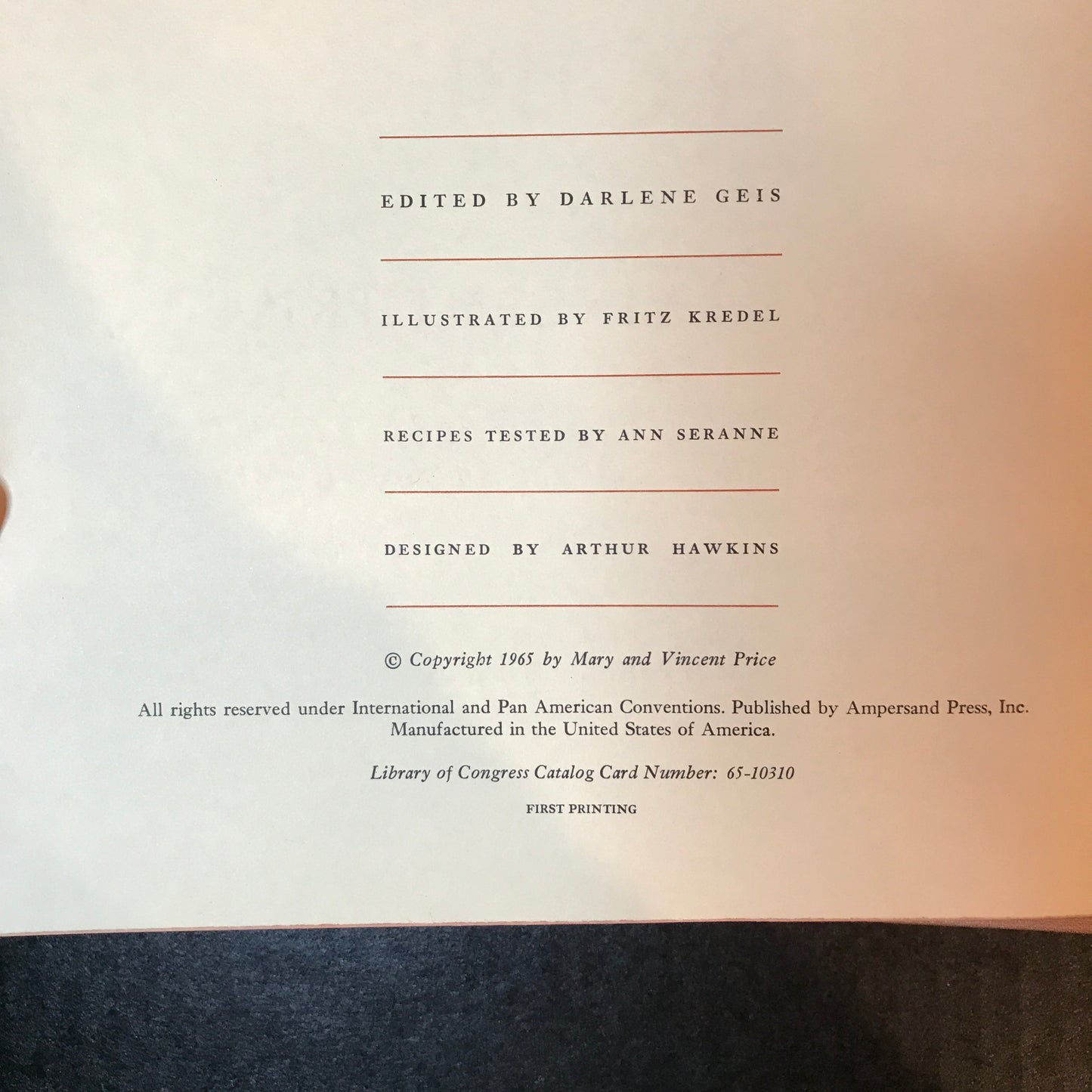 A Treasury of Great Recipes - Mary and Vincent Price - 1st Edition - 1965