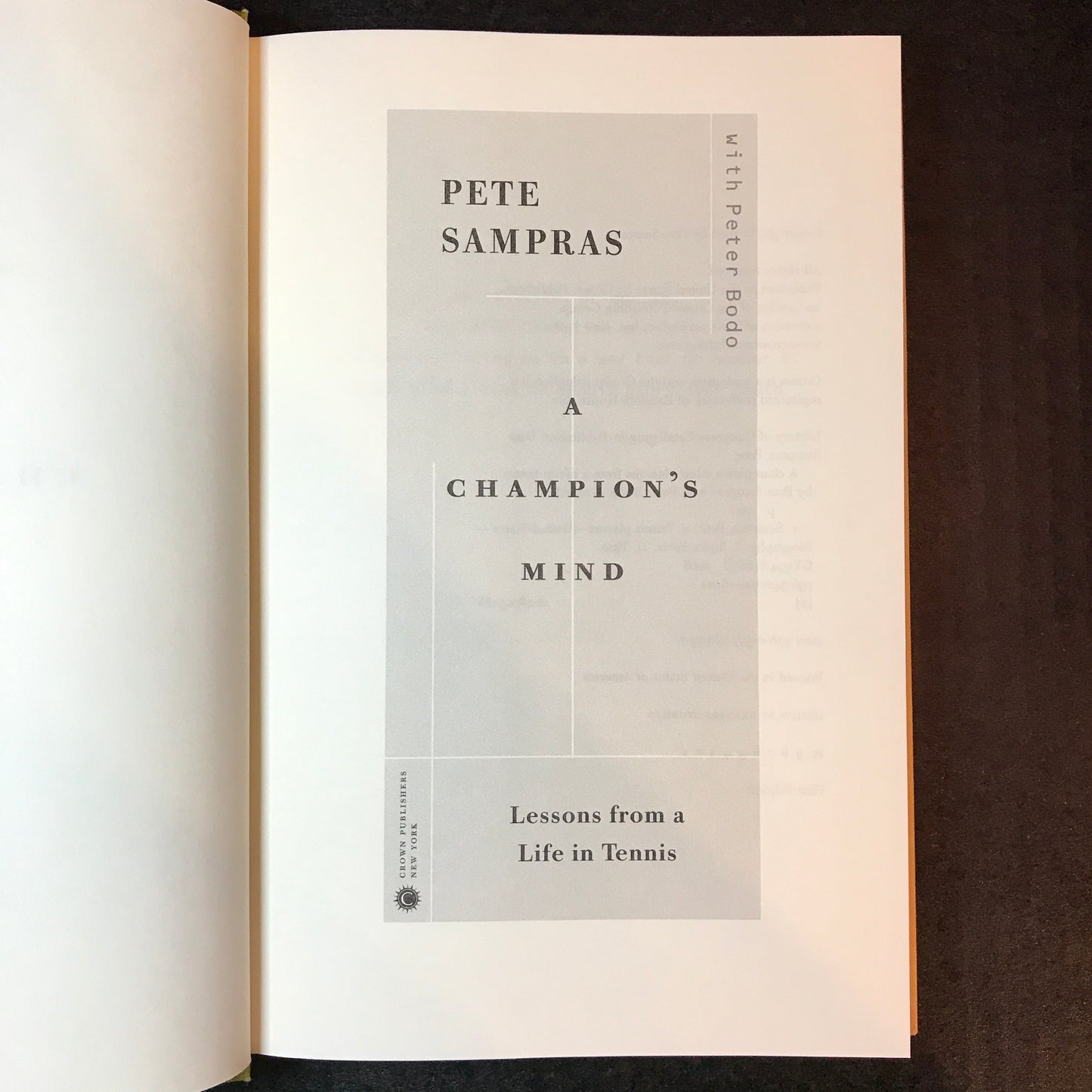 A Champion's Mind - Pete Sampras - Signed - 1st Edition - 2008