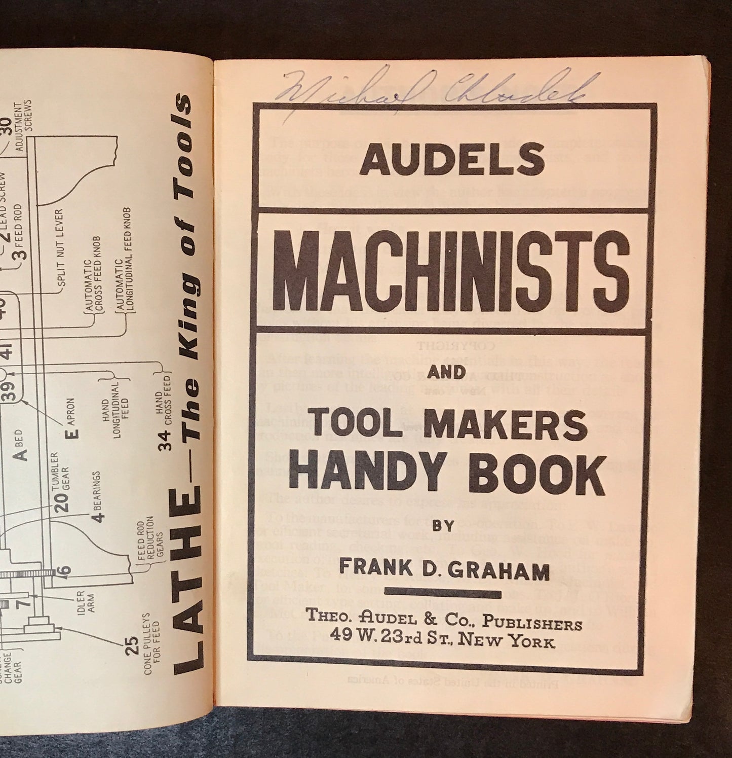 Audels Machinists and Tool Makers Handy Book - Frank D. Graham - 1941